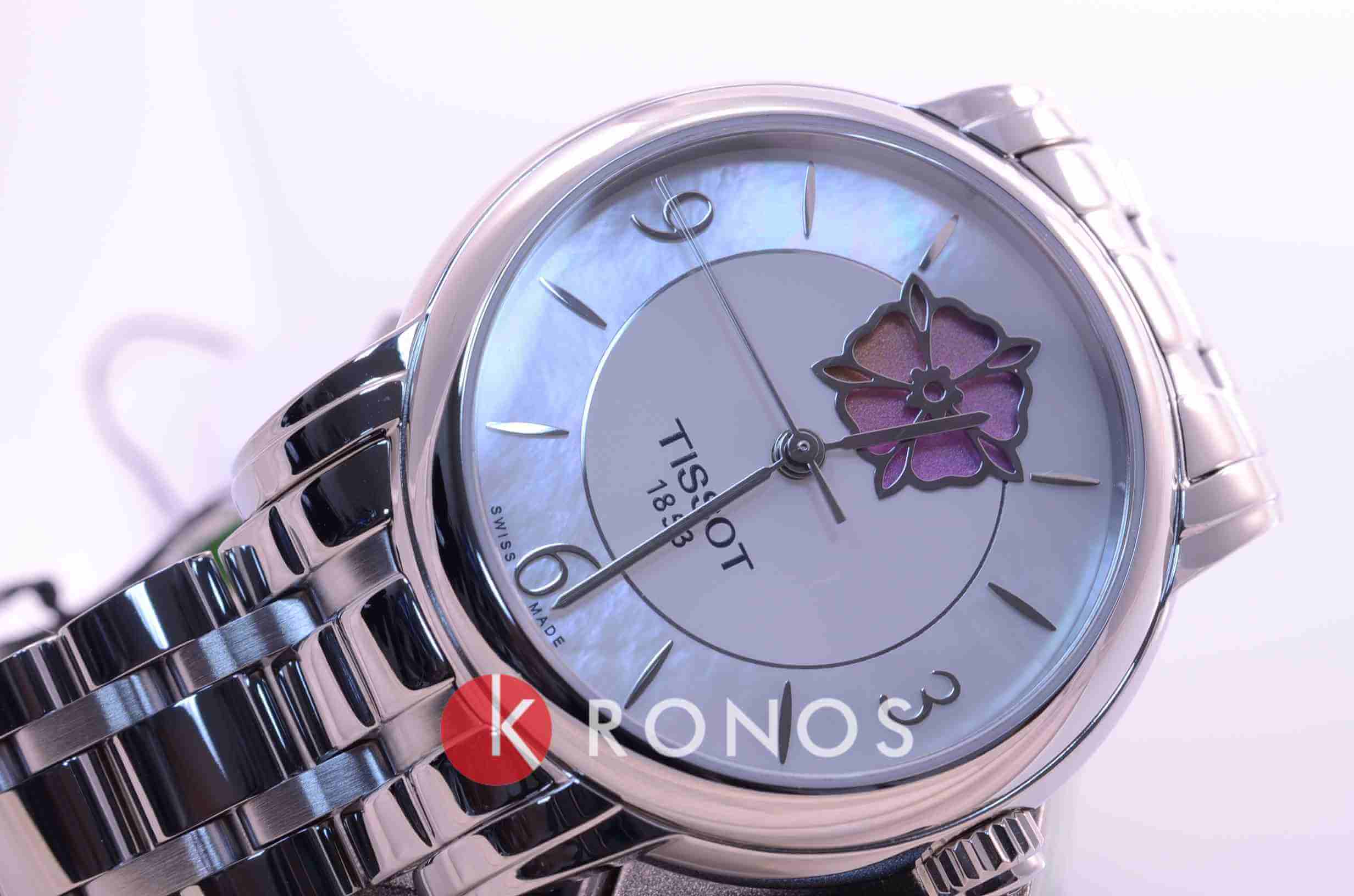 Tissot Tissot Lady Heart Flower Powermatic 80 T050.207.11.117.05 механические женские часы часы крупный план белый циферблата
