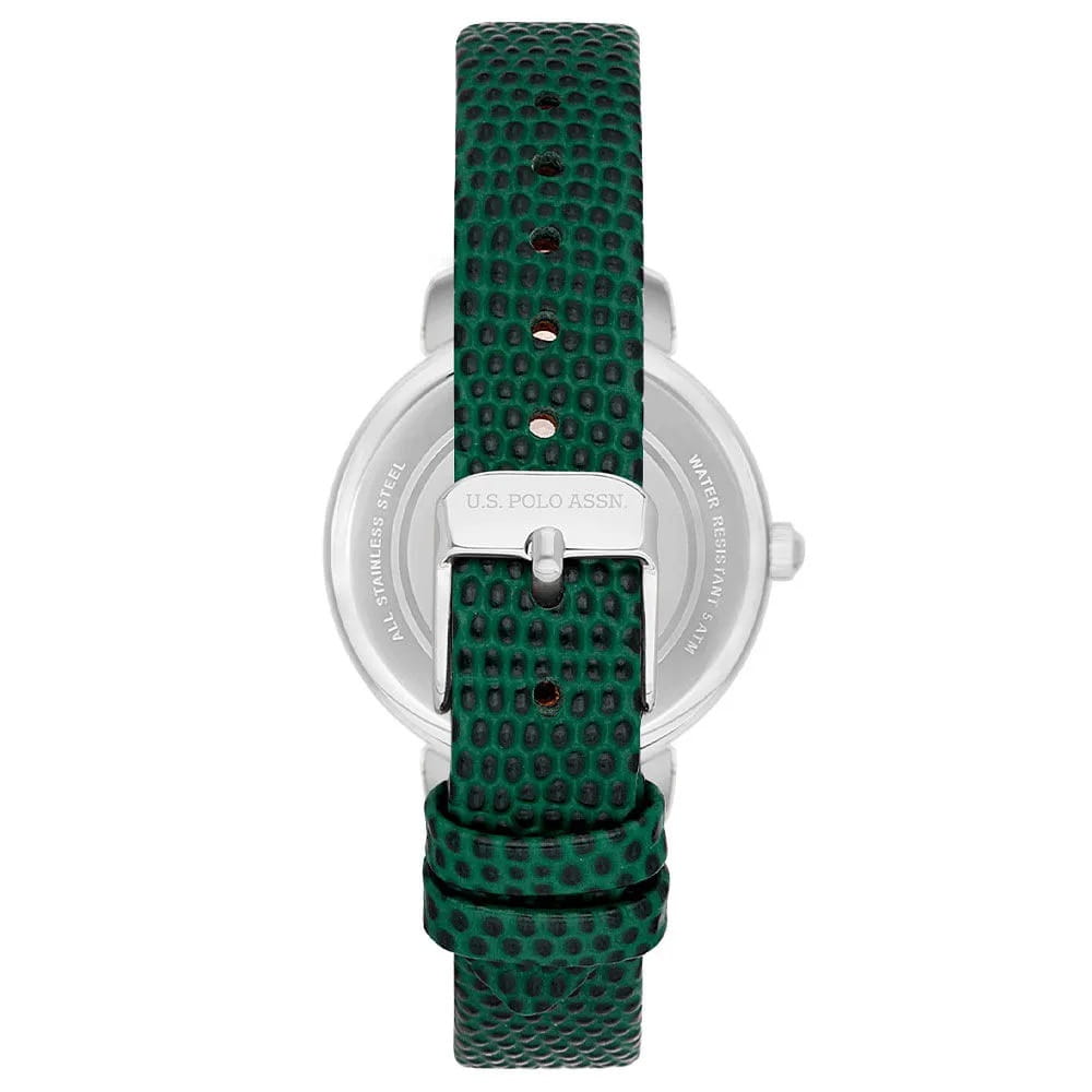 U.S. Polo Assn. U.S. Polo Assn. Stile USPA2077-03,  сша женские часы на браслете кожаный боковой вид