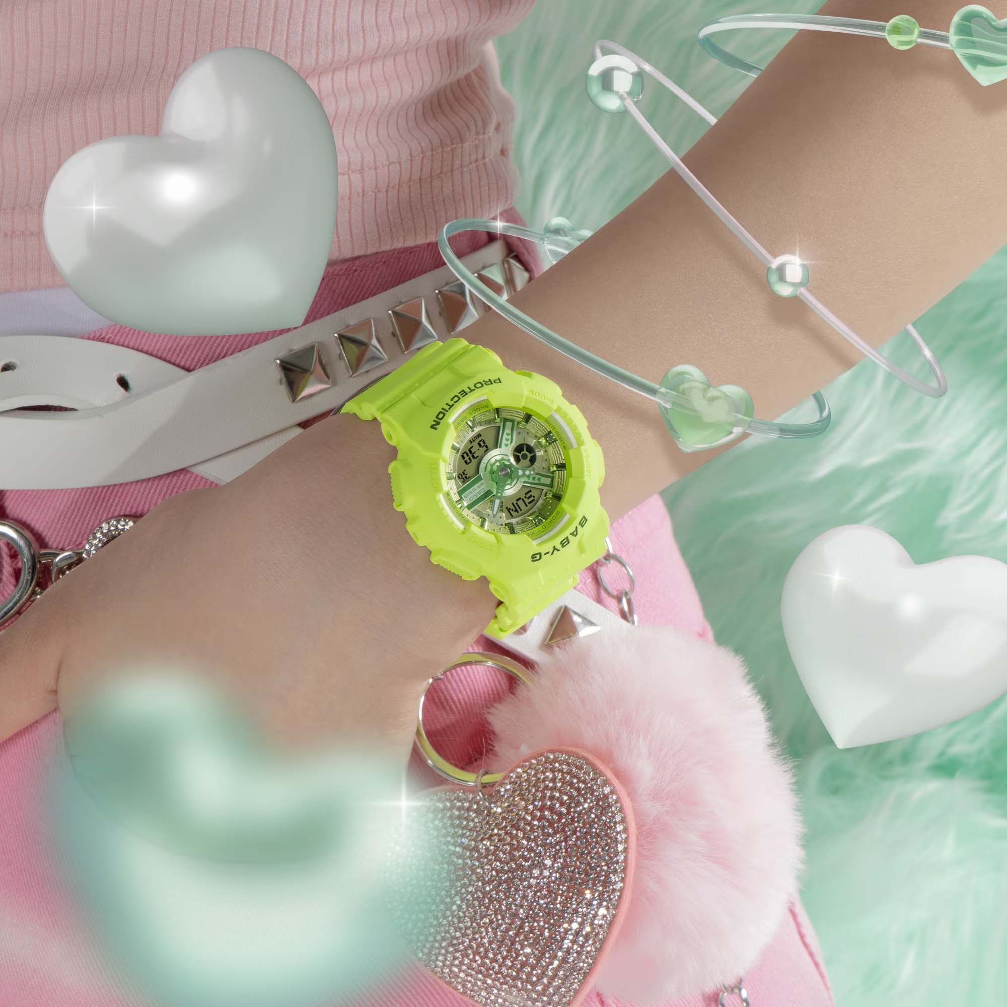 Casio Casio Baby-G BA-110YK-3A , наручные женские часы фото под углом