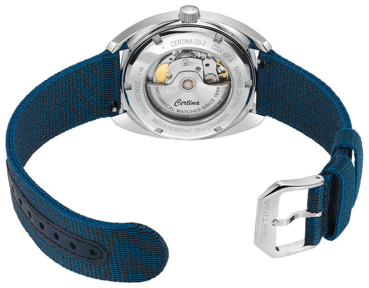 Certina Certina DS-2 C024.407.18.041.00, sport швейцария мужские часы на браслете кожа + нейлон боковой вид