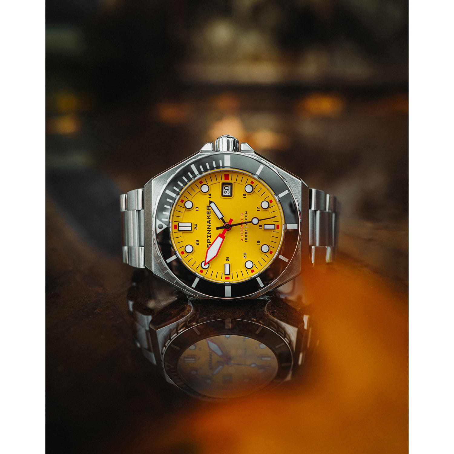 Spinnaker Spinnaker Dumas SP-5081-II,  англия мужские часы на браслете нержавеющая сталь боковой вид