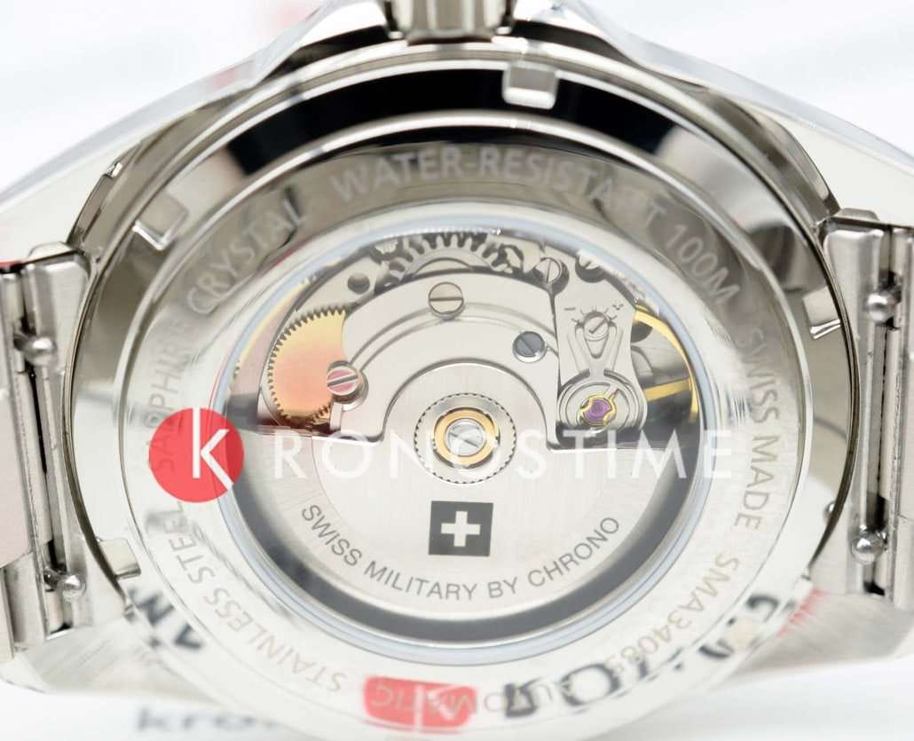 Swiss Military by Chrono Swiss Military by Chrono SMA34085.03 механические мужские часы часы крупный план синий циферблата