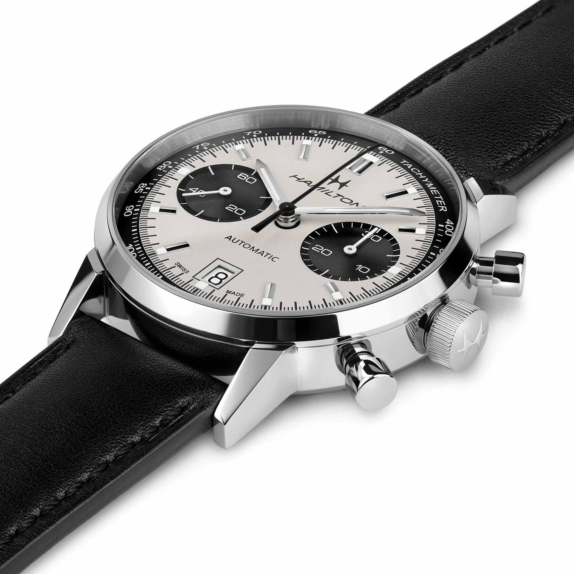 Оригинальные часы Hamilton Hamilton American Classic Intra-Matic Auto Chrono H38416711 механические калибр механизма h-31 общий вид