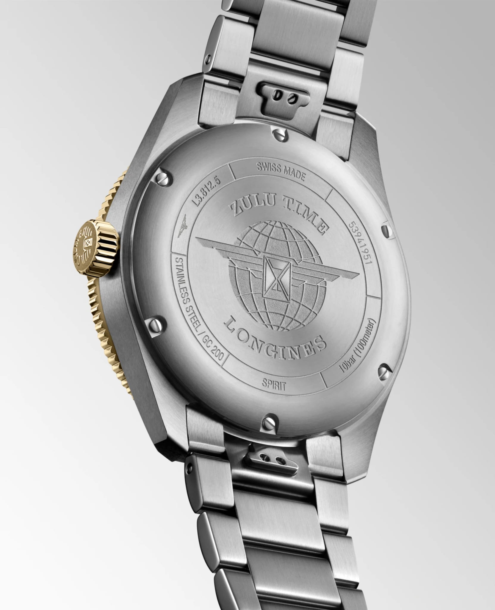 Longines Longines Spirit L3.812.5.53.6, spirit швейцария мужские часы на браслете нержавеющая сталь боковой вид