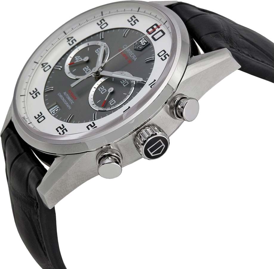 TAG Heuer TAG Heuer Carrera CAR2B11.FC6235, carrera швейцария мужские часы на браслете кожаный боковой вид