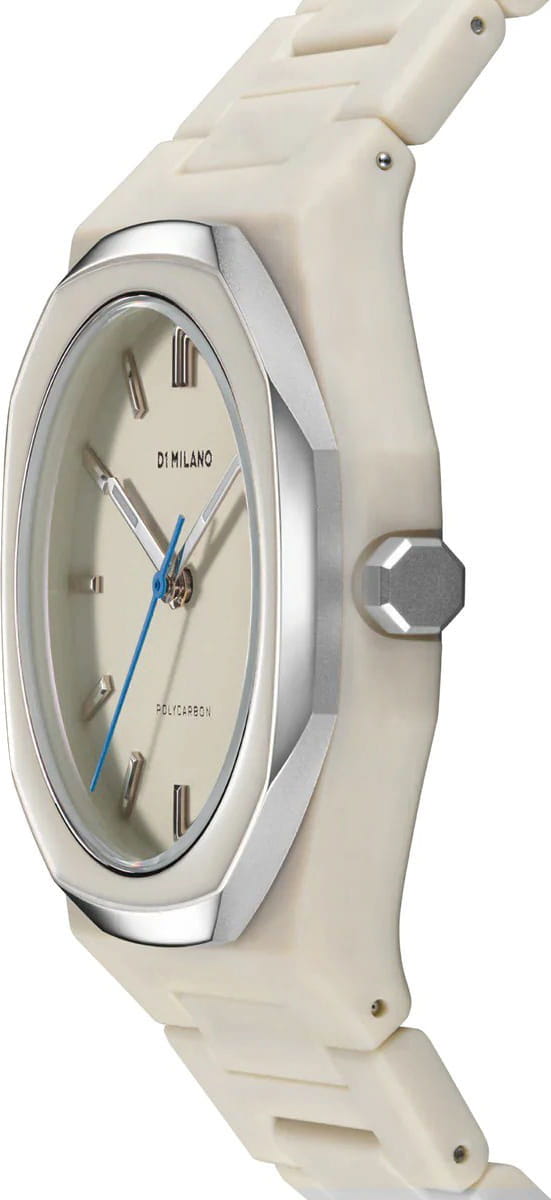 D1 Milano D1 Milano Polycarbon Grey Mesh PCBU16 кварцевые женские часы часы крупный план бежевый циферблата