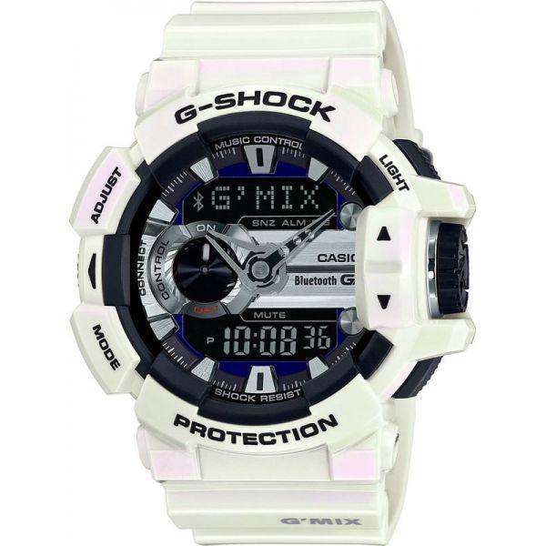 Casio Casio G-Shock GBA-400-7C G-SQUAD GBA-400-7C электронные мужские часы серый циферблат, браслет пластик — вид спереди