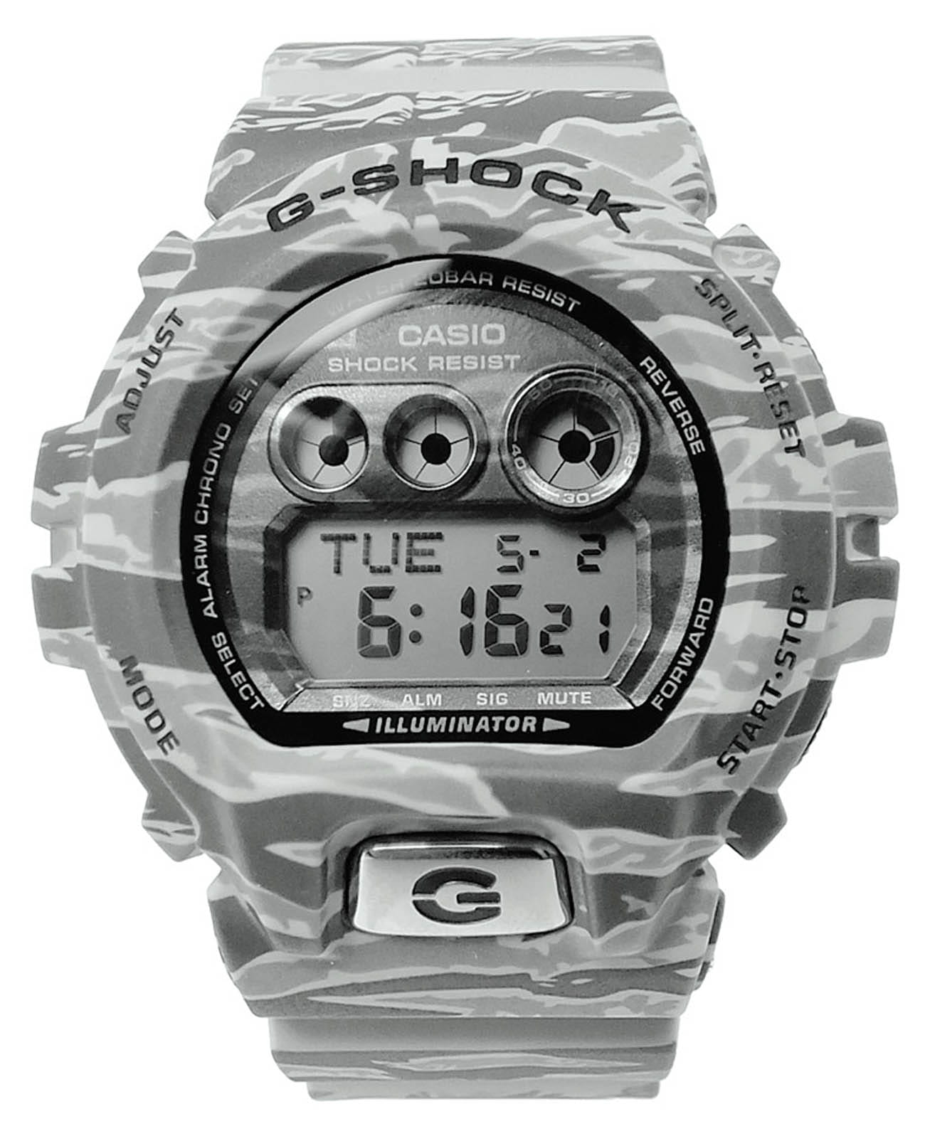 Casio Casio G-Shock GD-X6900TC-8ER  GD-X6900TC-8ER электронные мужские часы серый циферблат, браслет пластик — вид спереди