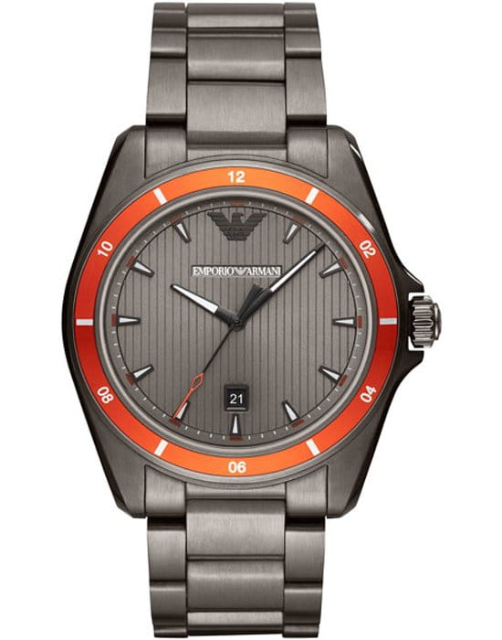Emporio Armani Emporio Armani AR11178  AR11178 кварцевые мужские часы серый циферблат, браслет  — вид спереди
