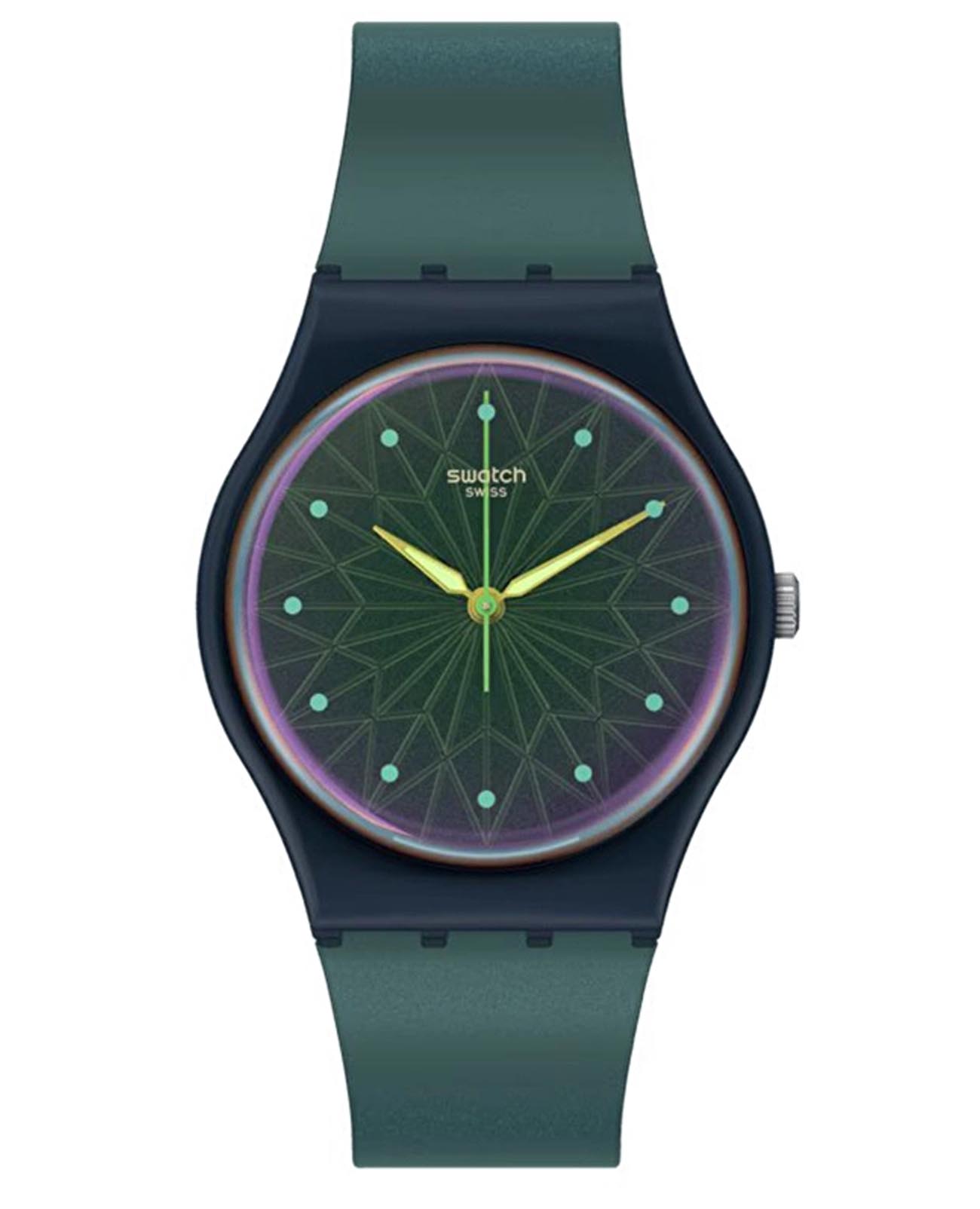 Swatch Swatch Gent Biosourced Standard SO28N117  SO28N117 кварцевые женские часы синий циферблат, браслет силикон — вид спереди