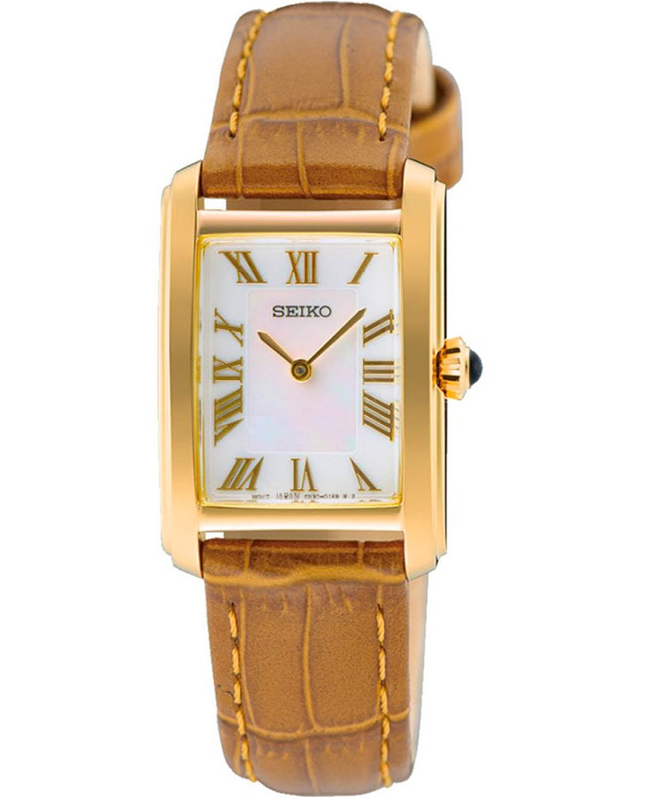 Seiko Seiko Conceptual Series Dress SWR100P1  SWR100P1 кварцевые женские часы белый циферблат, браслет кожаный — вид спереди