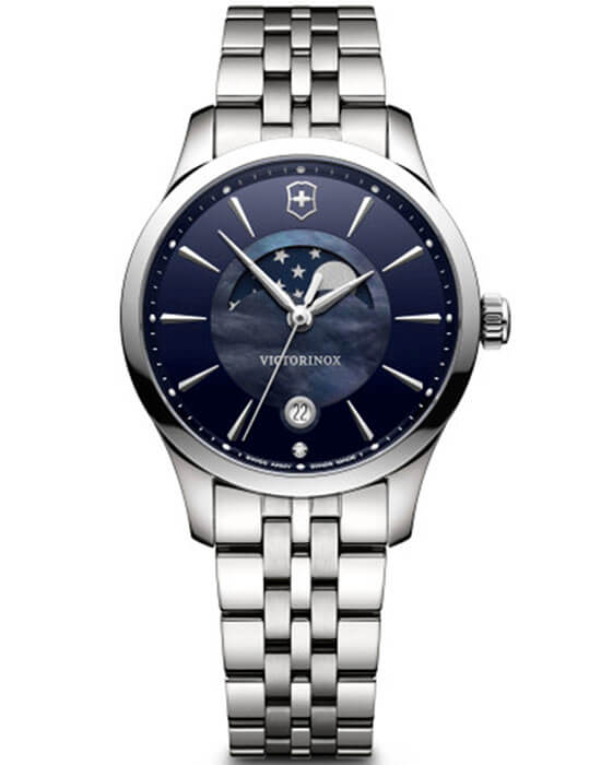 Victorinox Victorinox 241752  241752 кварцевые женские часы перламутровый циферблат, браслет нержавеющая сталь — вид спереди