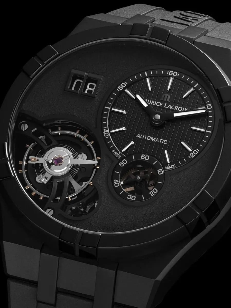 Maurice Lacroix AI6118-DLB0B-330-2 мужские часы застежка крупным планом