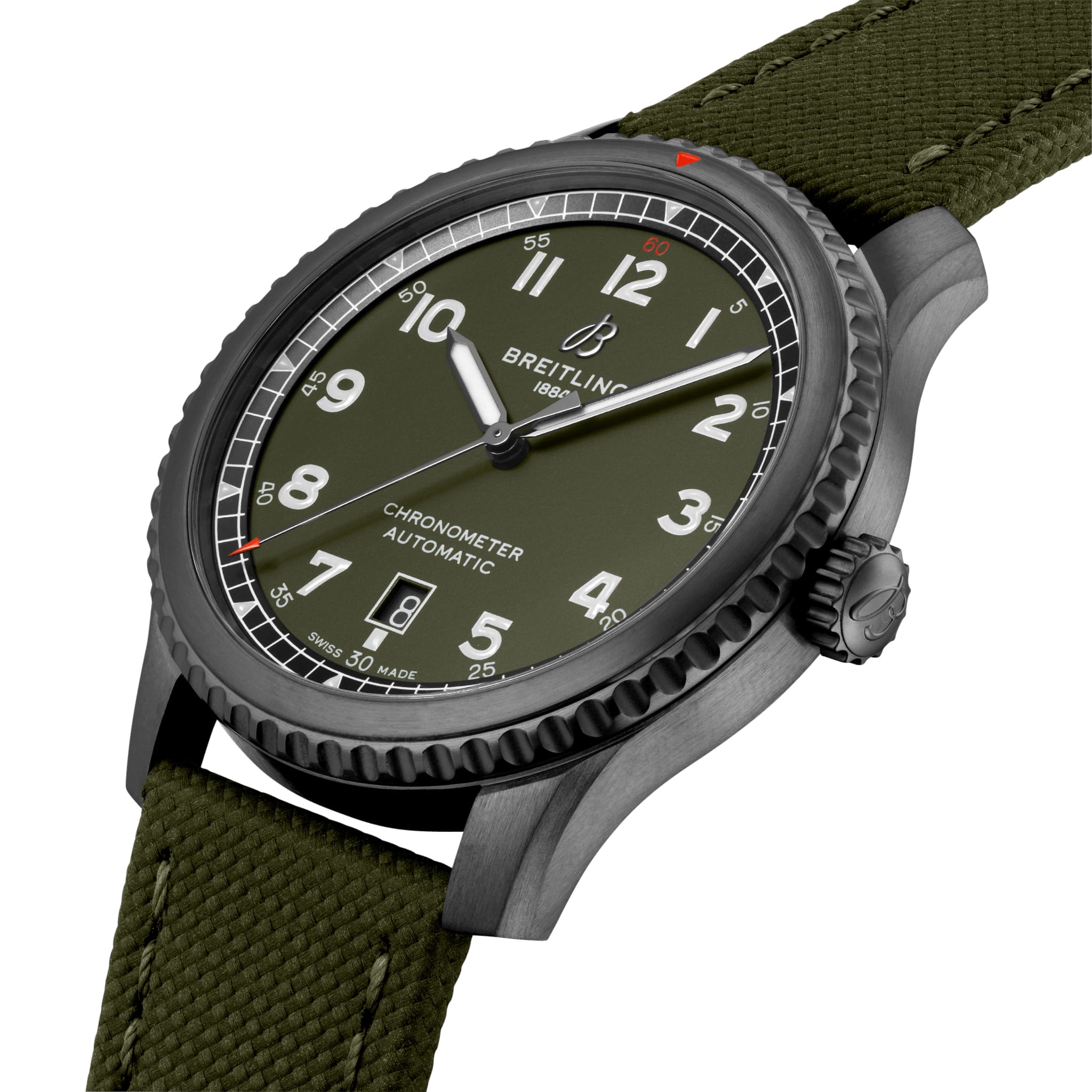 Breitling Breitling Aviator 8 Automatic 41 Black Steel Curtiss Warhawk M173152A1L1X1 , наручные мужские часы фото под углом