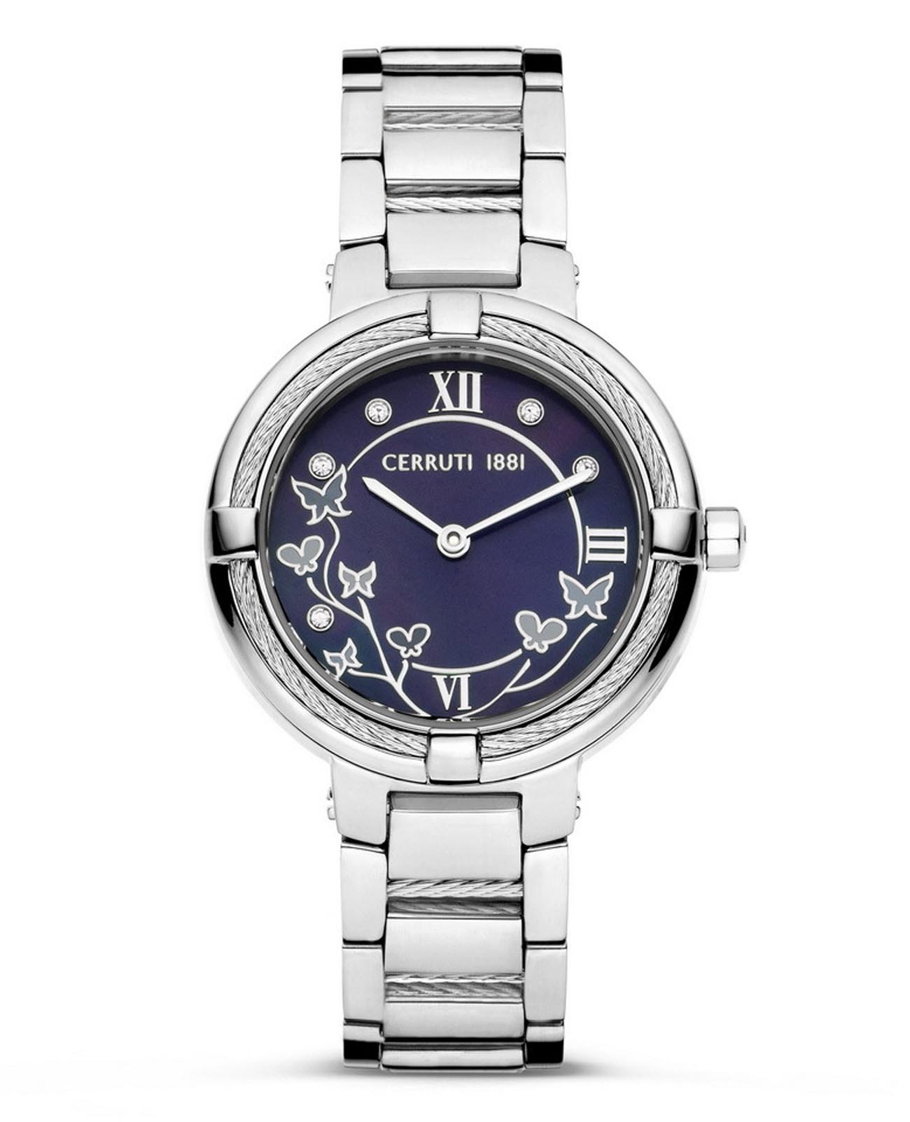 Cerruti 1881 Cerruti 1881 Gardena CIWLG0008304  CIWLG0008304 кварцевые женские часы синий циферблат, браслет нержавеющая сталь — вид спереди