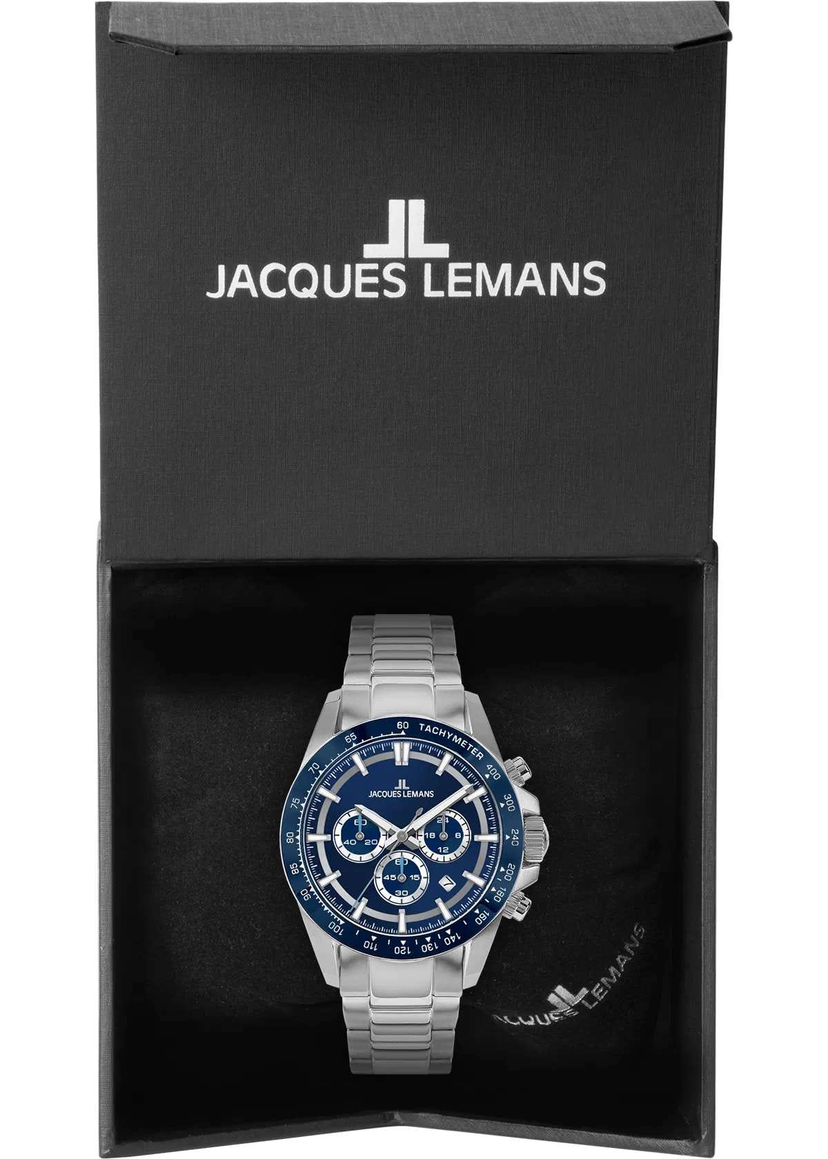 Jacques Lemans 1-2207C мужские часы застежка крупным планом