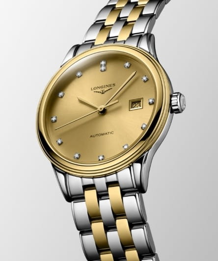 Longines Longines Flagship L4.374.3.37.7, flagship швейцария женские часы на браслете сталь c pvd покрытием боковой вид