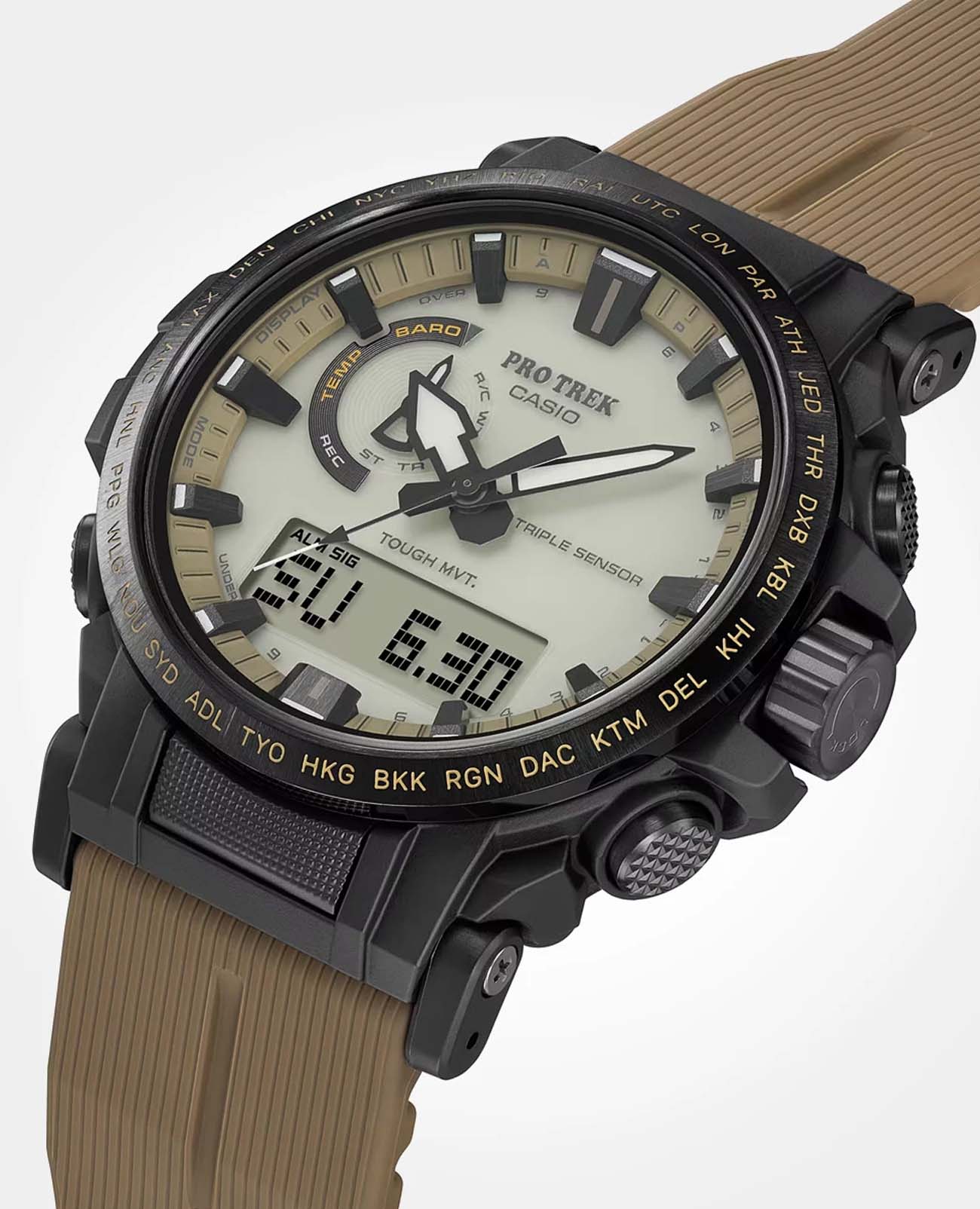 Оригинальные часы Casio Casio Pro Trek PRW-61LD-5 кварцевые калибр механизма  общий вид