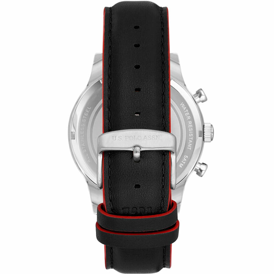 U.S. Polo Assn. U.S. Polo Assn. Crossing USPA1010-07,  сша мужские часы на браслете кожаный боковой вид
