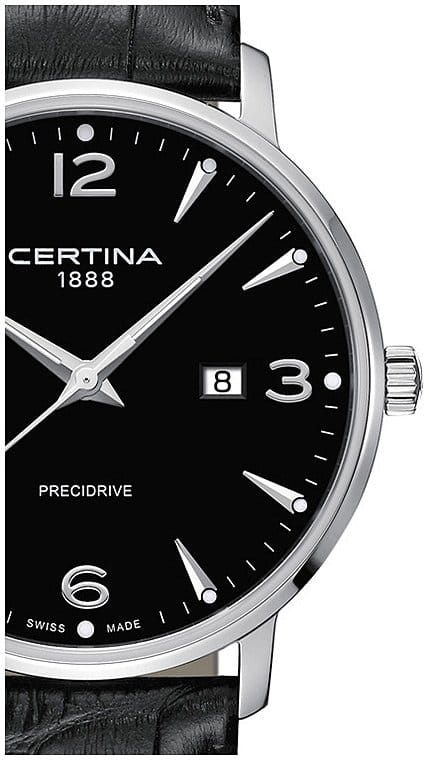 Certina Certina DS Caimano C035.410.16.057.00,  швейцария мужские часы на браслете кожаный боковой вид