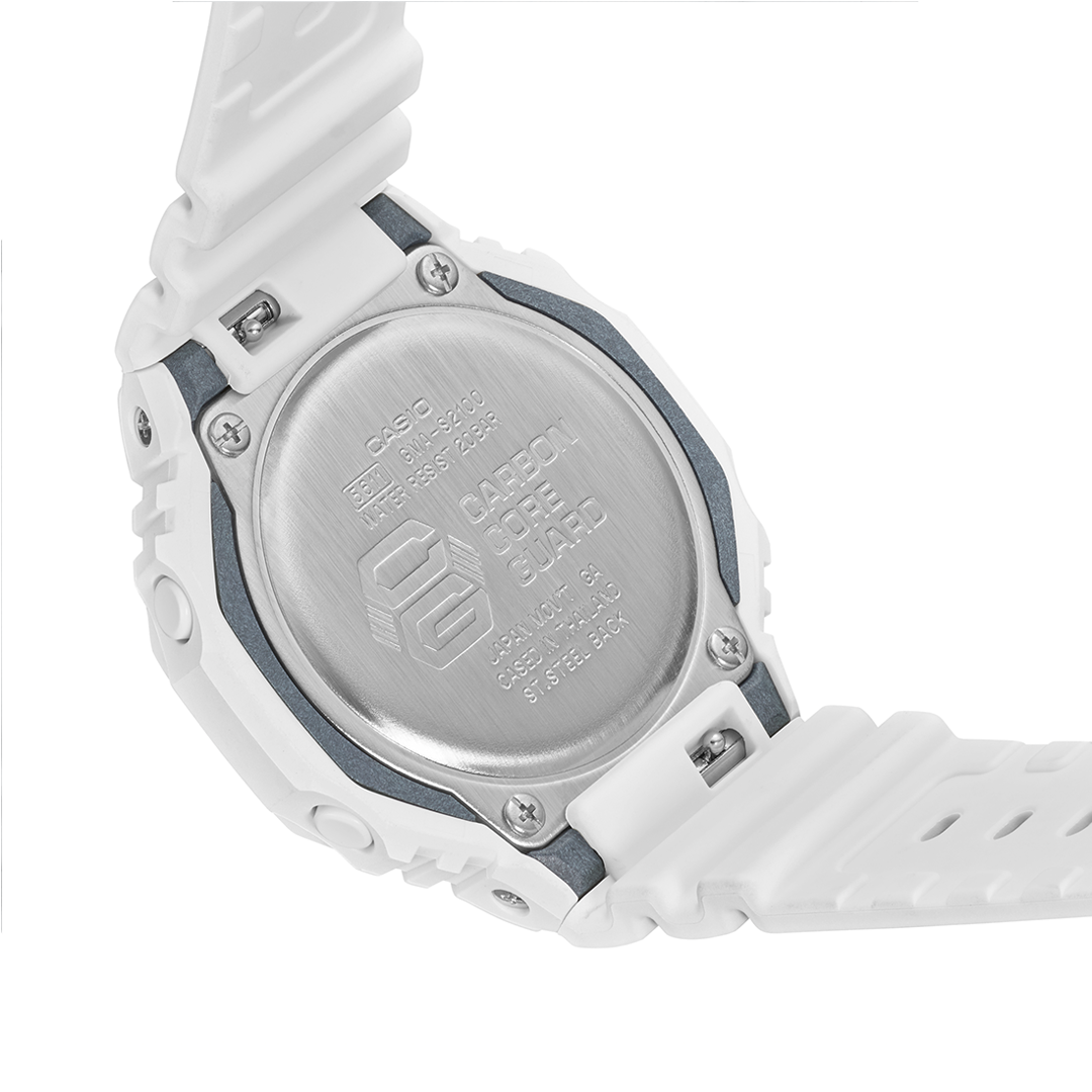 Casio Casio G-Shock GMA-S2100-7A электронные женские часы часы крупный план белый циферблата
