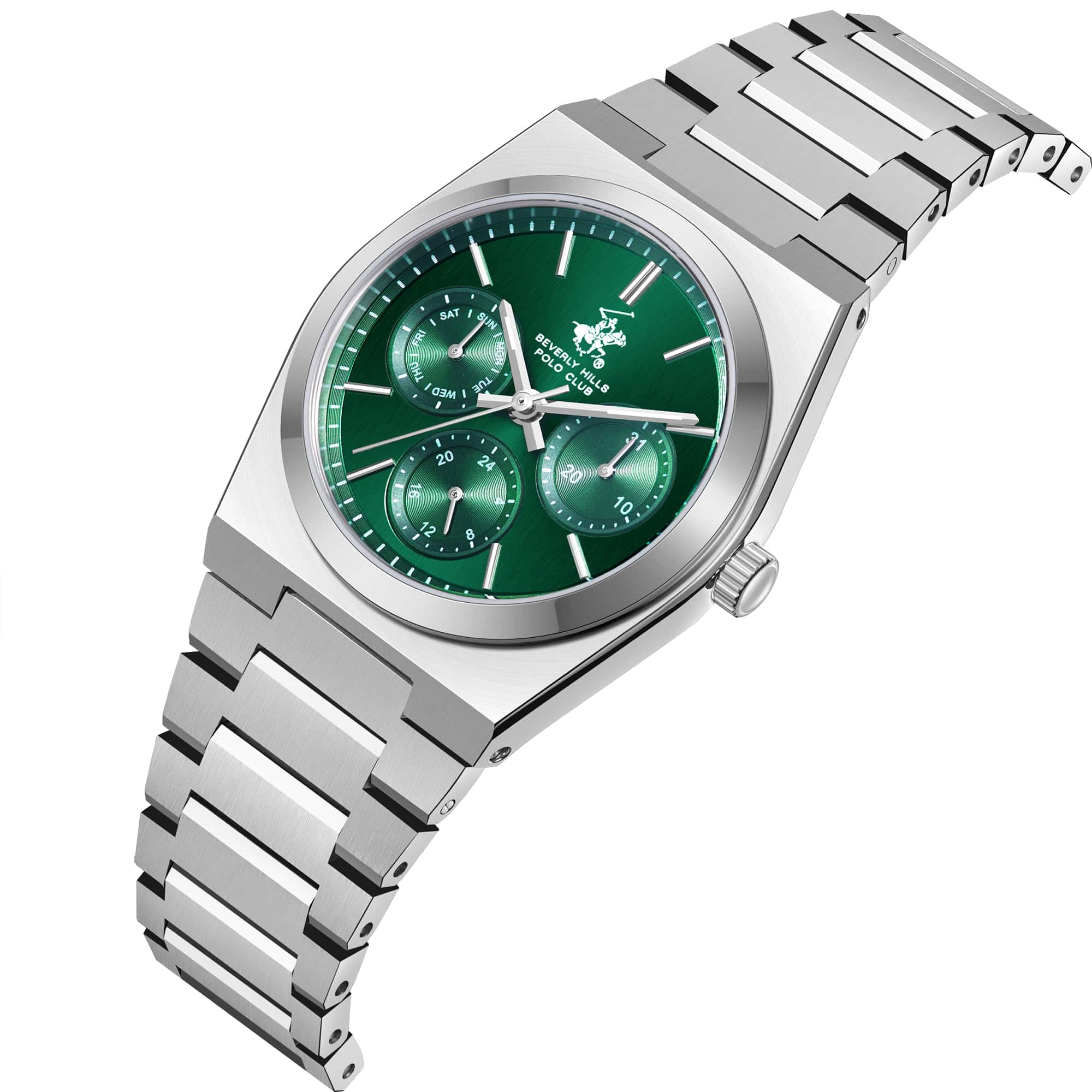 Beverly Hills Polo Club Beverly Hills Polo Club BP3754X.370 кварцевые женские часы часы крупный план зеленый циферблата