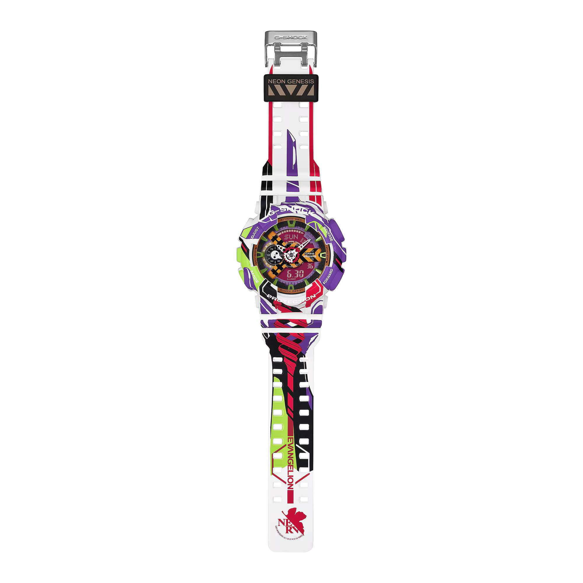 Casio Casio G-Shock GA-110EVA30-7A, g-shock япония мужские часы на браслете пластик боковой вид
