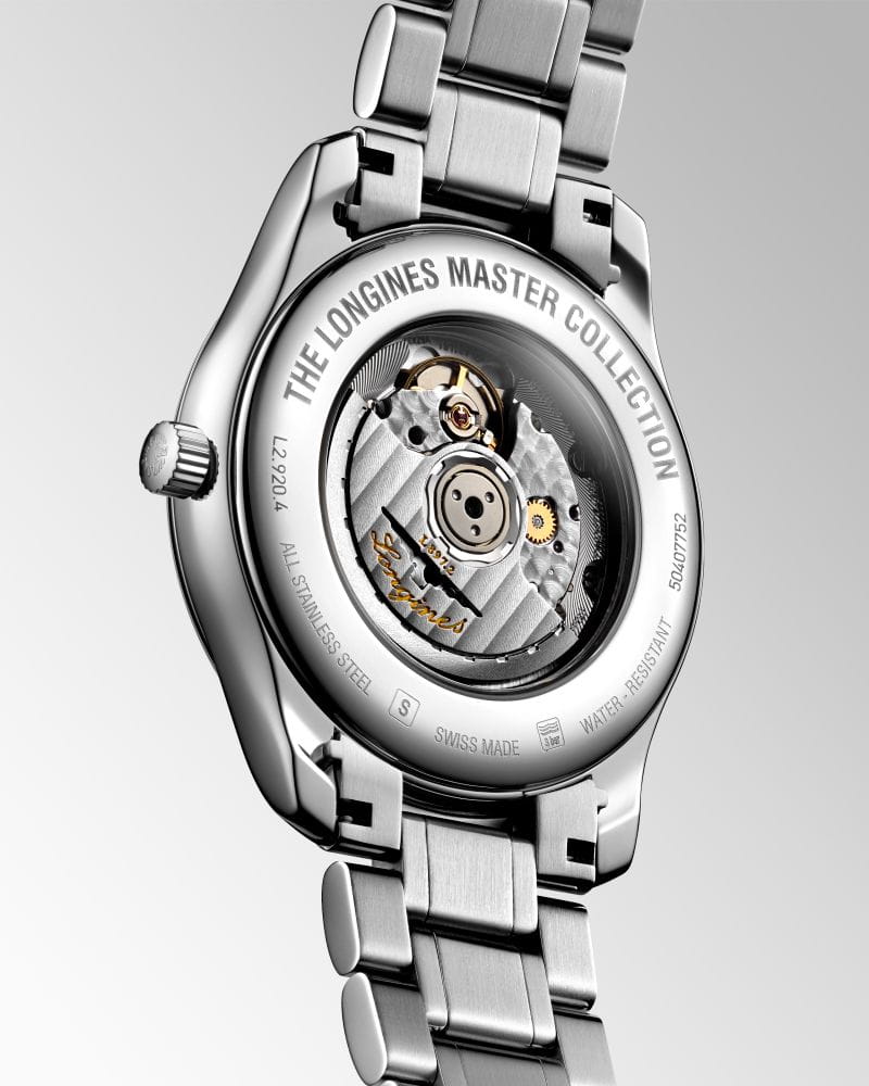 Longines Longines Master Collection L2.920.4.51.6 механические мужские часы часы крупный план черный циферблата