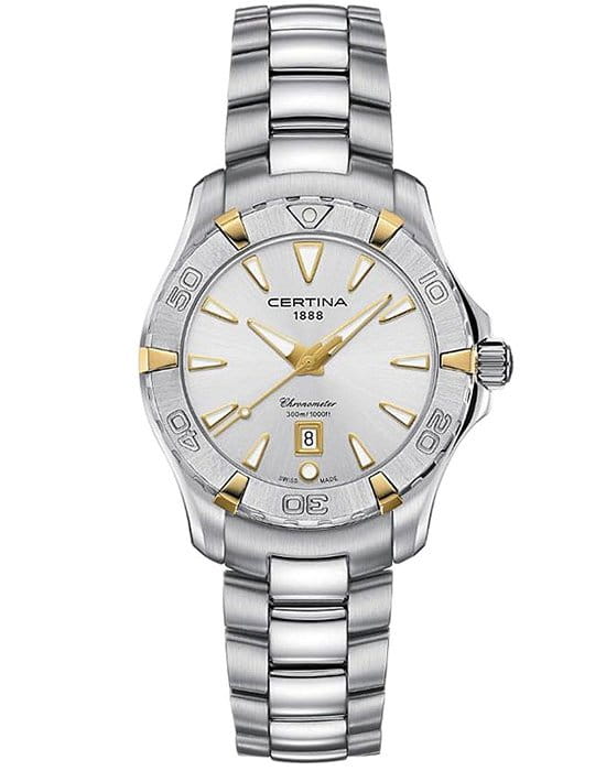 Certina Certina DS Action Lady C032.251.21.031.00 DS Action C0322512103100 кварцевые женские часы серебристый циферблат, браслет нержавеющая сталь — вид спереди