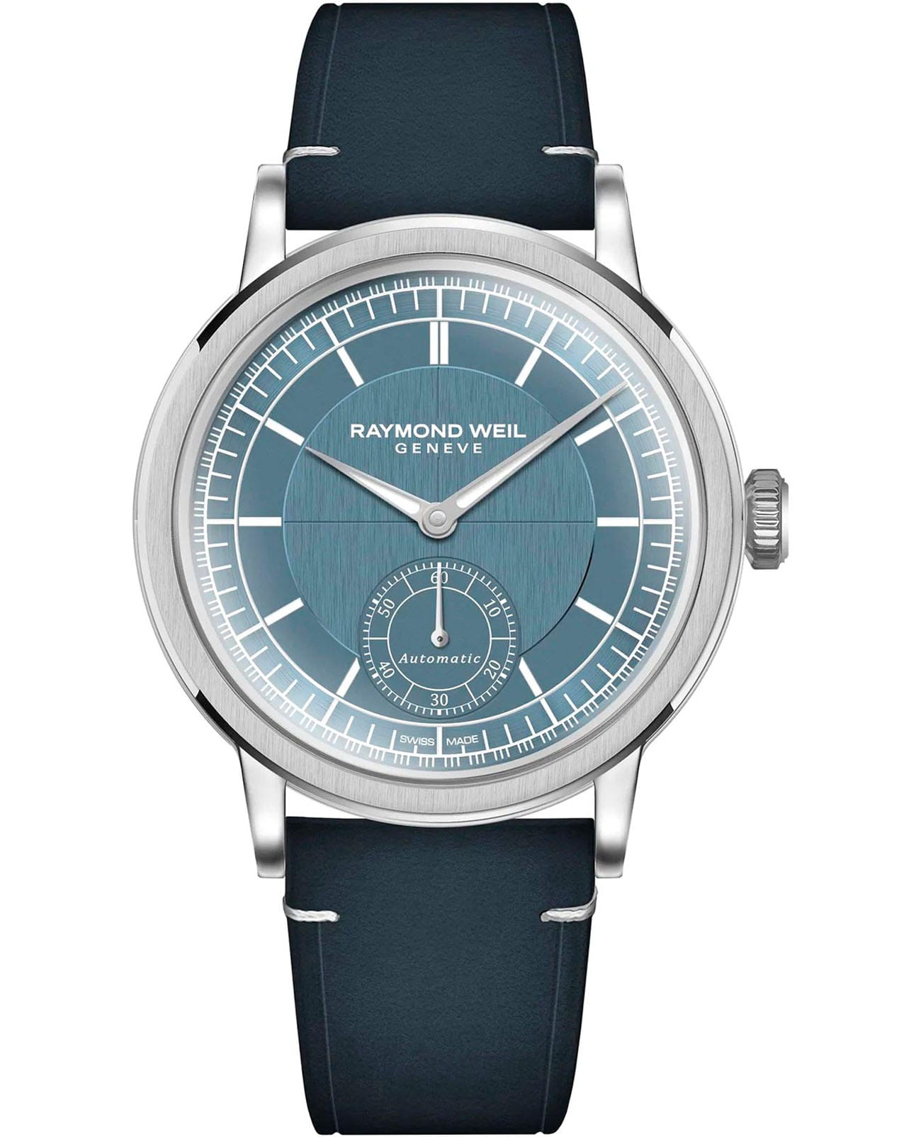 Raymond Weil Raymond Weil Millesime 2930-STC-50011  2930-STC-50011 механические мужские часы бирюзовый циферблат, браслет кожаный — вид спереди