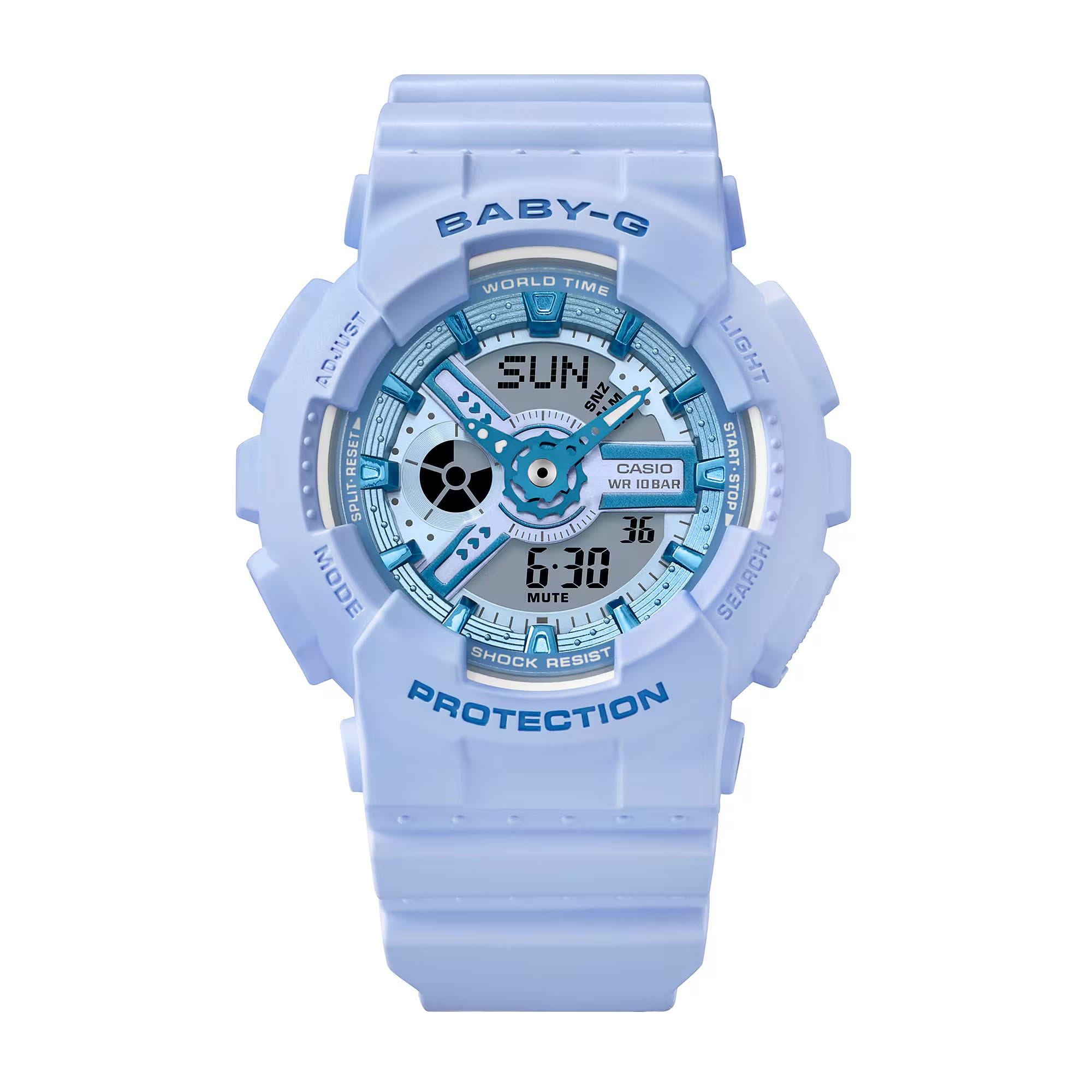 Casio Casio Baby-G BA-110YK-2A, baby-g япония женские часы на браслете пластик боковой вид