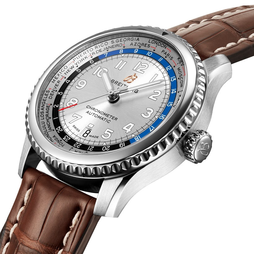 Breitling Breitling Aviator 8 B35 Automatic Unitime 43 AB3521U01G1P3 , наручные мужские часы фото под углом