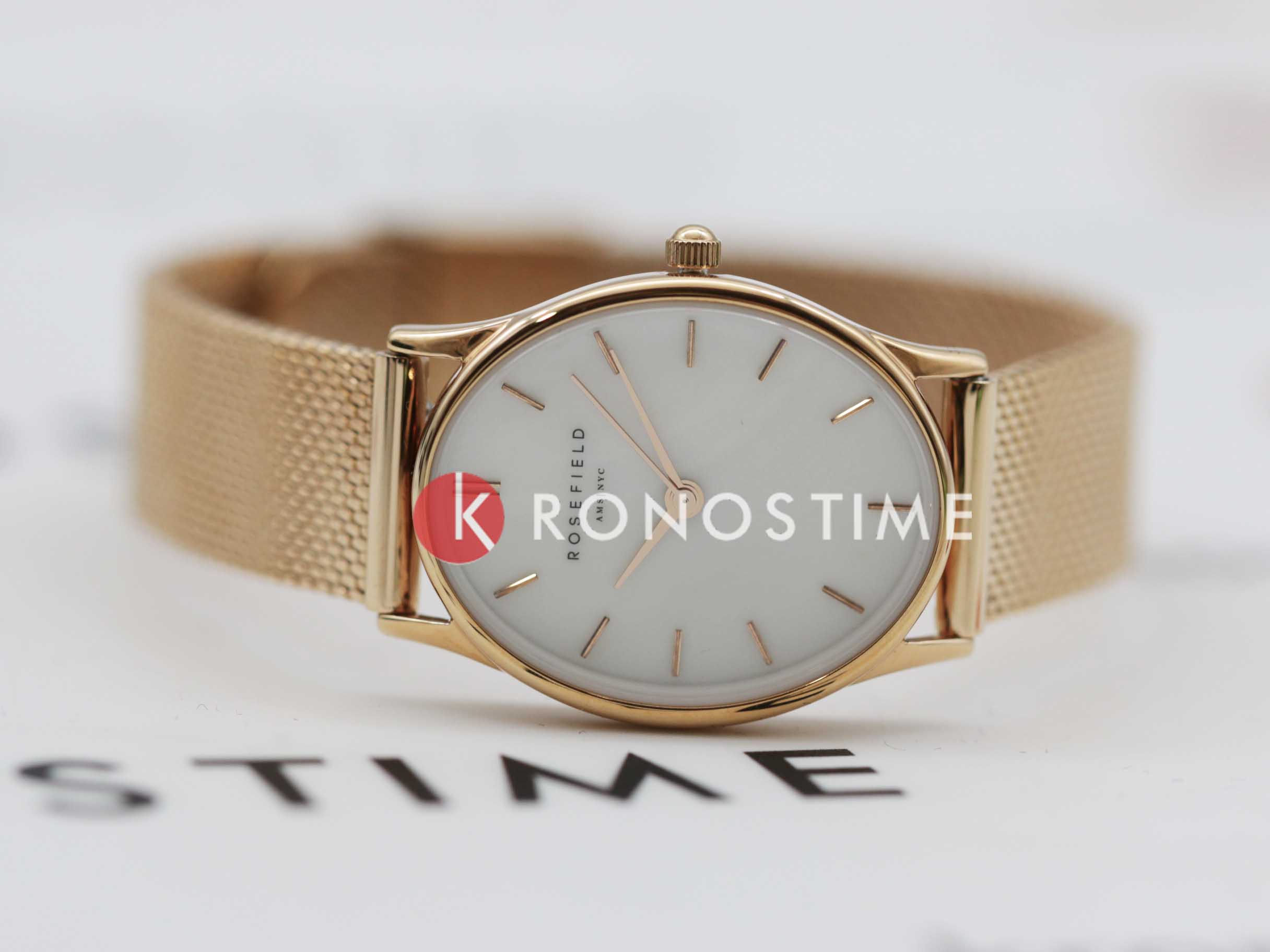 Rosefield Rosefield The Oval OWRMR-OV12,  сша женские часы на браслете сталь c pvd покрытием боковой вид