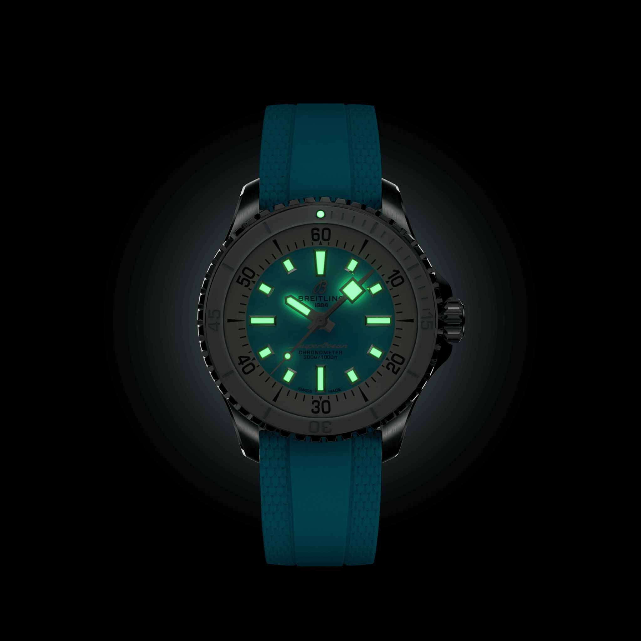 Breitling Breitling Superocean Automatic 36 A17377211C1S1, superocean швейцария мужские часы на браслете каучук боковой вид