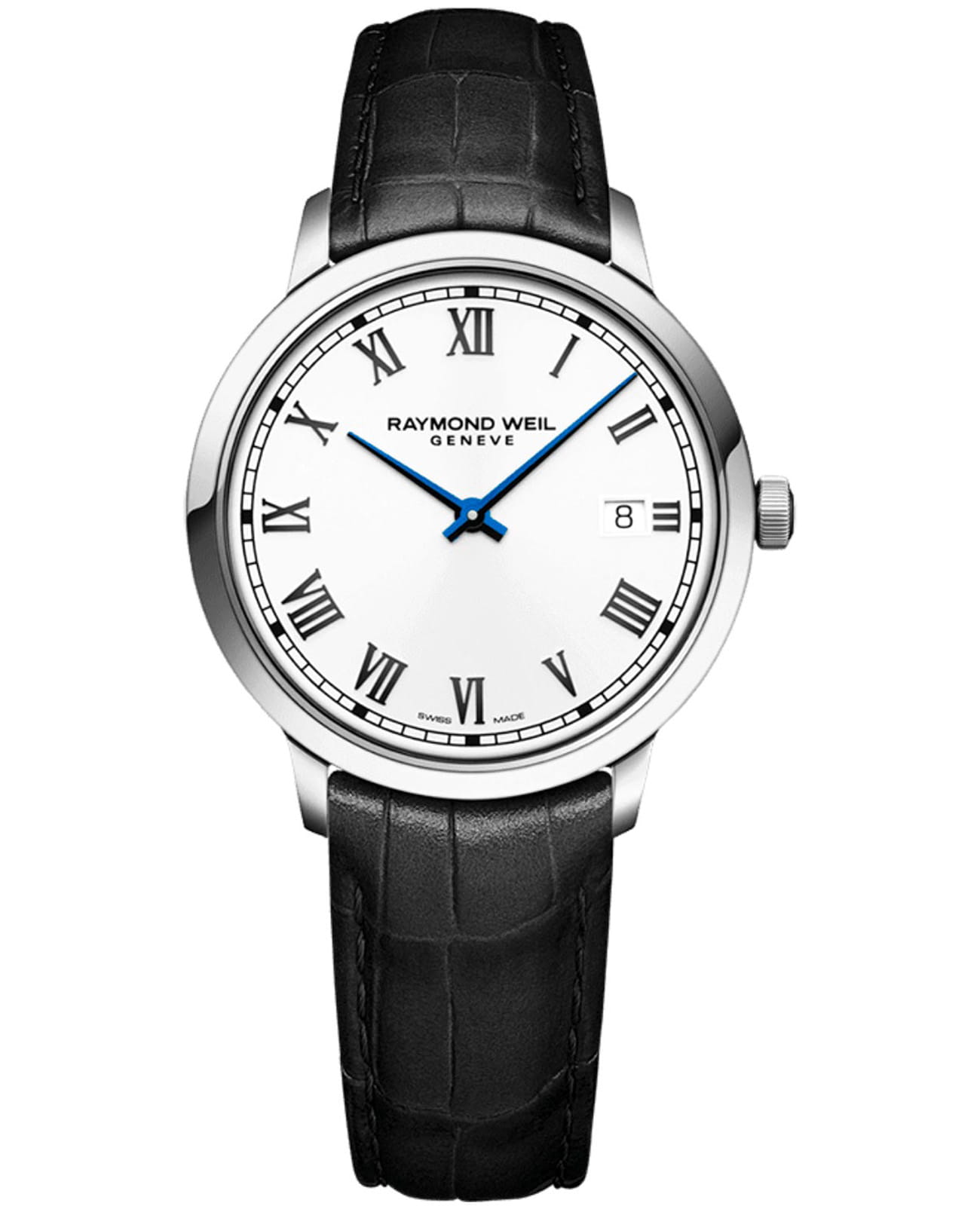 Raymond Weil Raymond Weil Toccata 5485-STC-00359  5485-STC-00359 кварцевые мужские часы белый циферблат, браслет кожаный — вид спереди