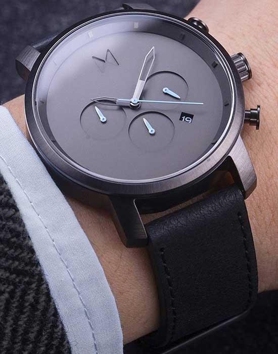 MVMT MVMT CHRONO D-MC02-GUBL кварцевые мужские часы часы крупный план черный циферблата