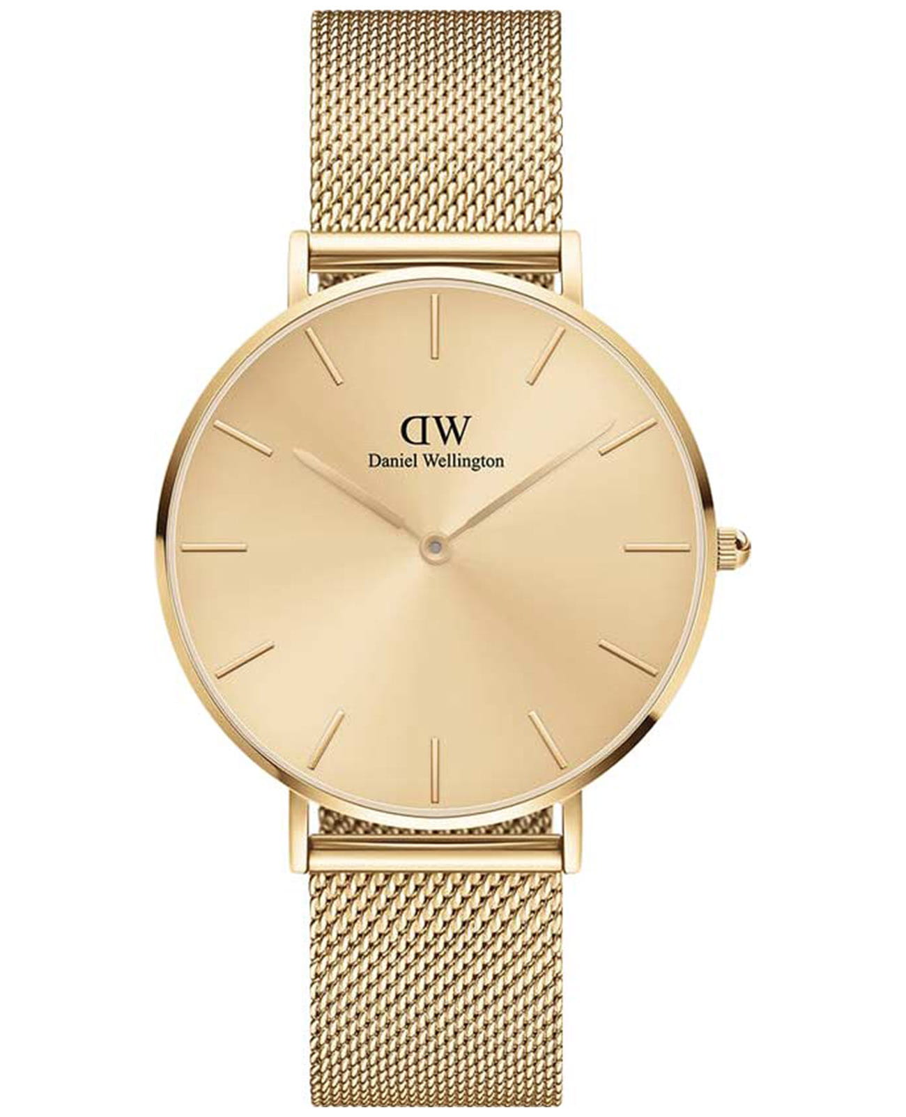 Daniel Wellington Daniel Wellington Petite Unitone DW00100475  DW00100475 кварцевые мужские часы золотой циферблат, браслет сталь c pvd покрытием — вид спереди