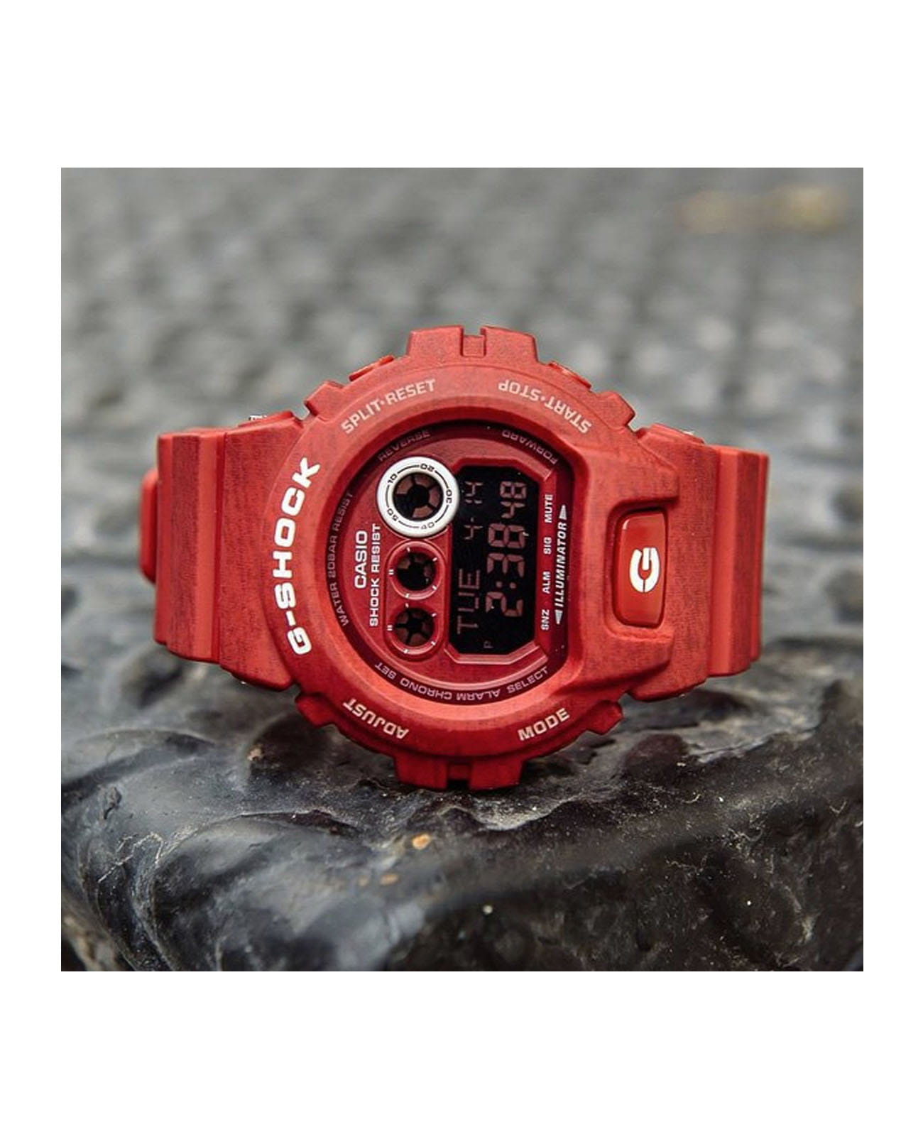 Casio Casio G-Shock GD-X6900HT-4ER электронные мужские часы часы крупный план красный циферблата