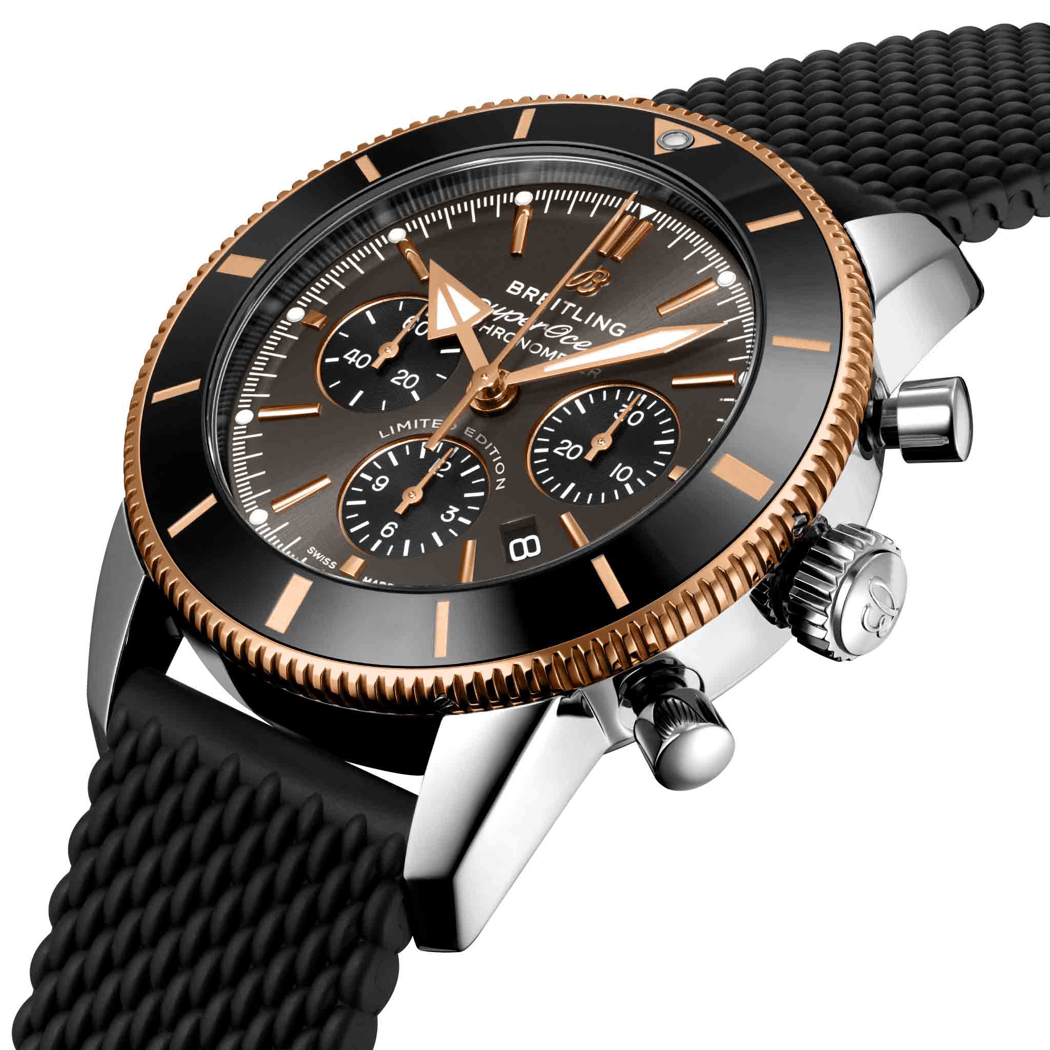 Breitling Breitling Superocean Heritage B01 Chronograph 44 UB01621A1M1S1 мужские часы серый циферблат на запястье