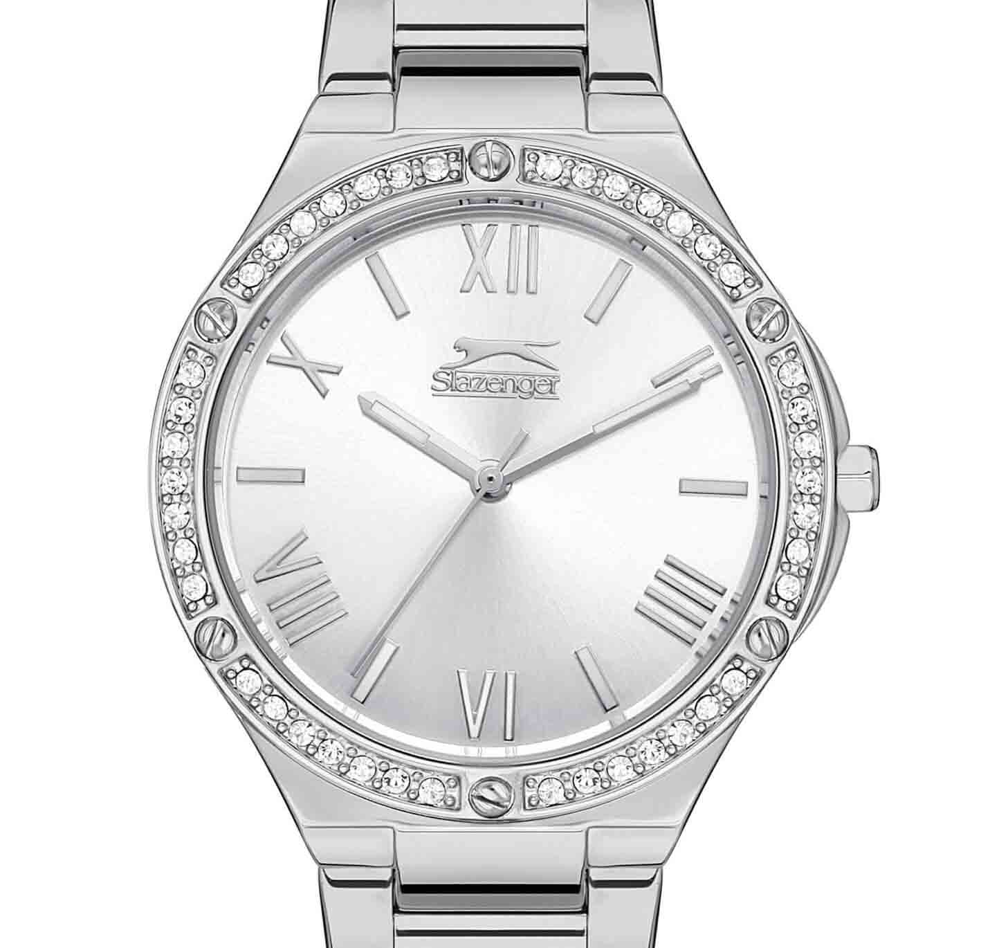 Slazenger Slazenger SL.09.2141.3.01 кварцевые женские часы часы крупный план серебристый циферблата