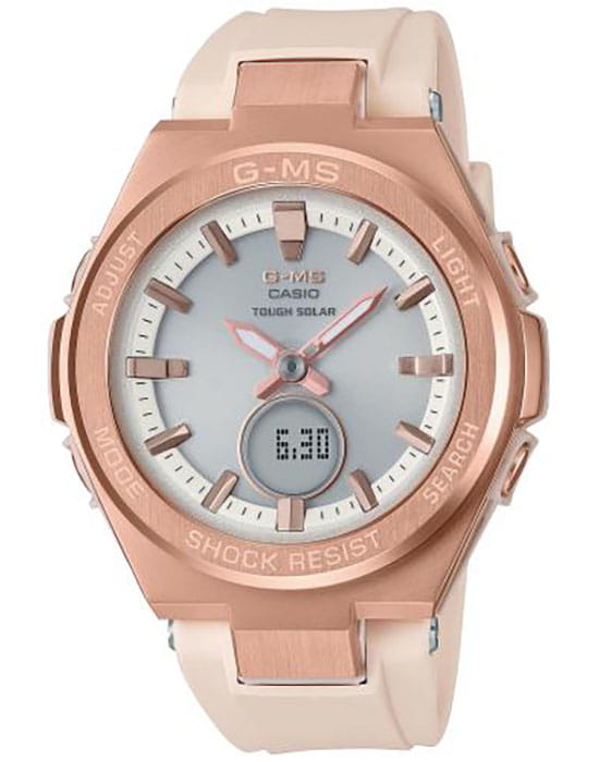 Casio Casio Baby-G MSG-S200G-4A  MSG-S200G-4AER кварцевые женские часы серый циферблат, браслет пластик — вид спереди