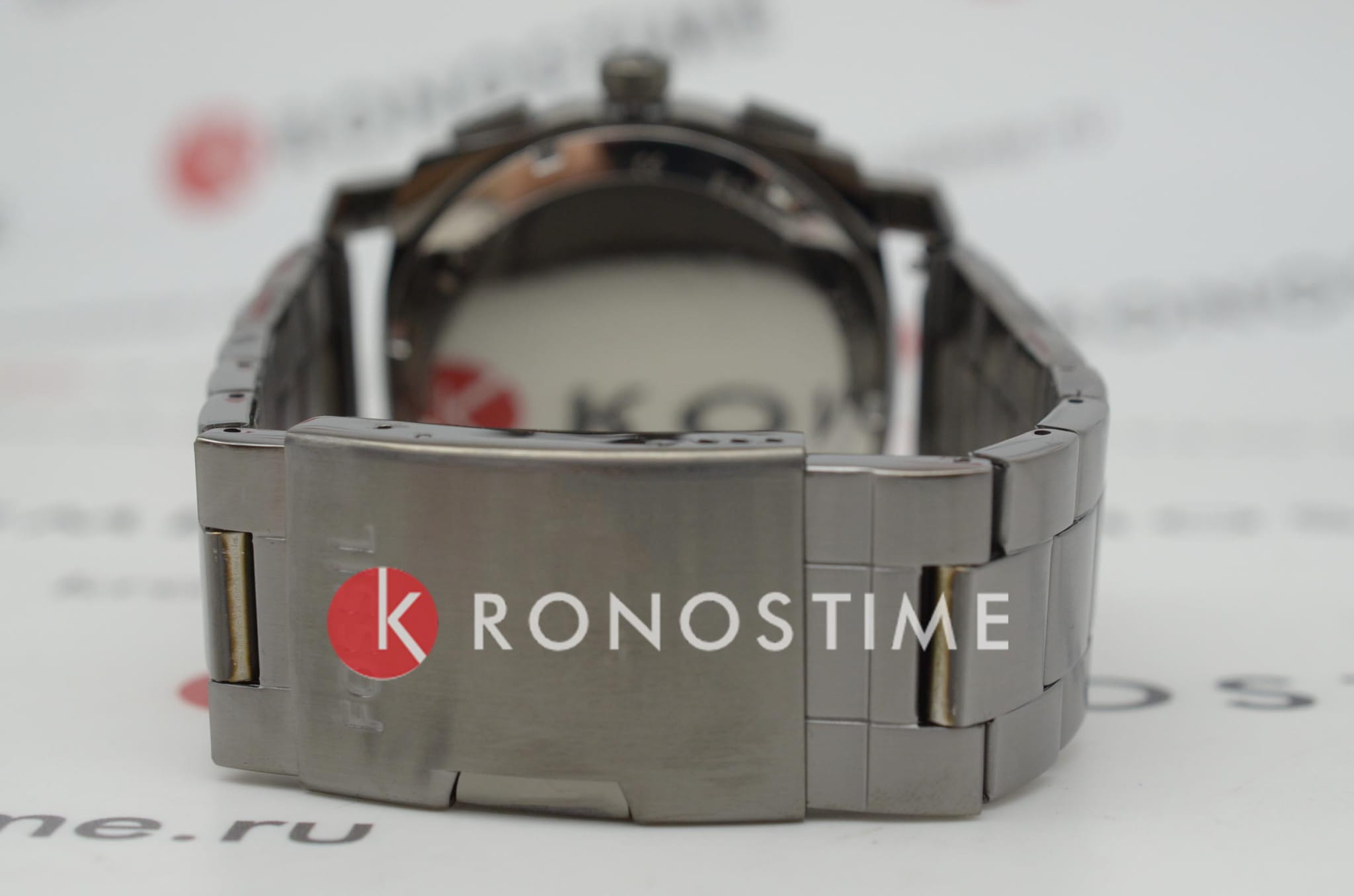 Fossil Fossil Machine FS5172 кварцевые мужские часы часы крупный план серый циферблата
