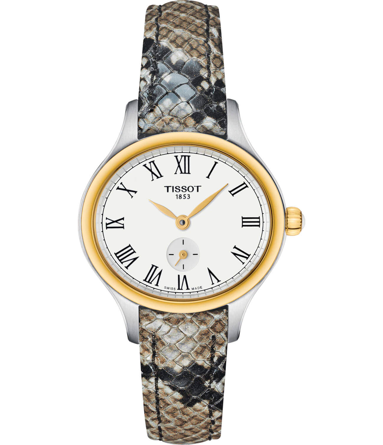 Tissot Tissot Bella Ora Piccola T103.110.26.033.00 Bella Ora T1031102603300 кварцевые женские часы белый циферблат, браслет кожаный — вид спереди