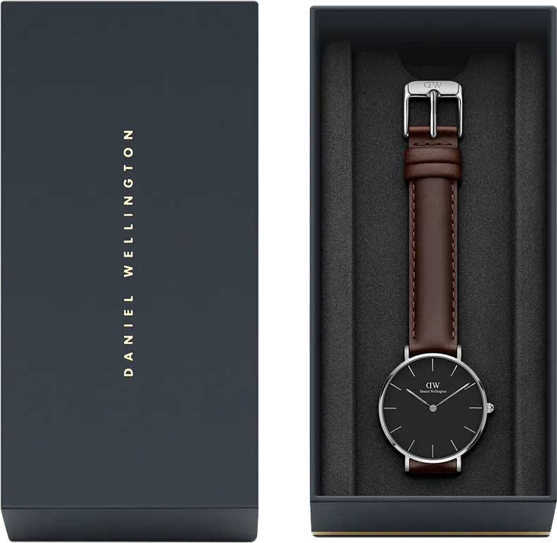 Daniel Wellington Daniel Wellington Petite Bristol DW00100177 женские часы черный циферблат на запястье