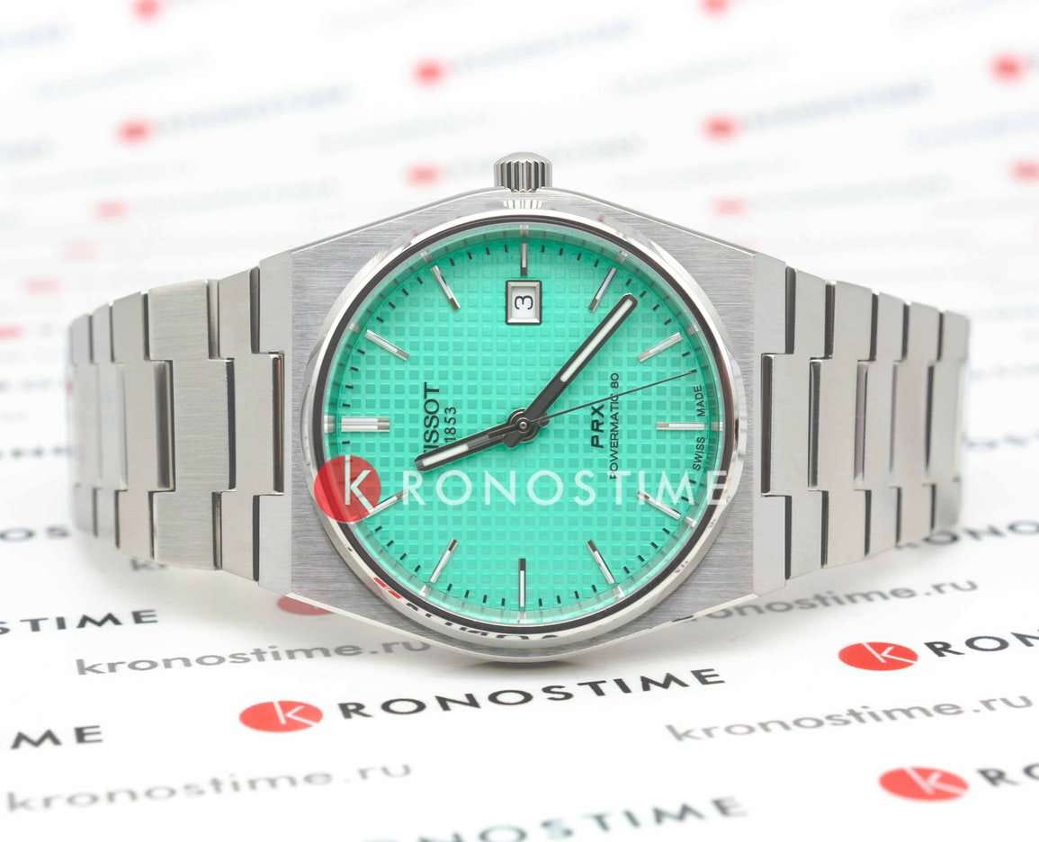 Tissot Tissot PRX Powermatic 80 40 ММ T137.407.11.091.01 , наручные мужские часы фото под углом