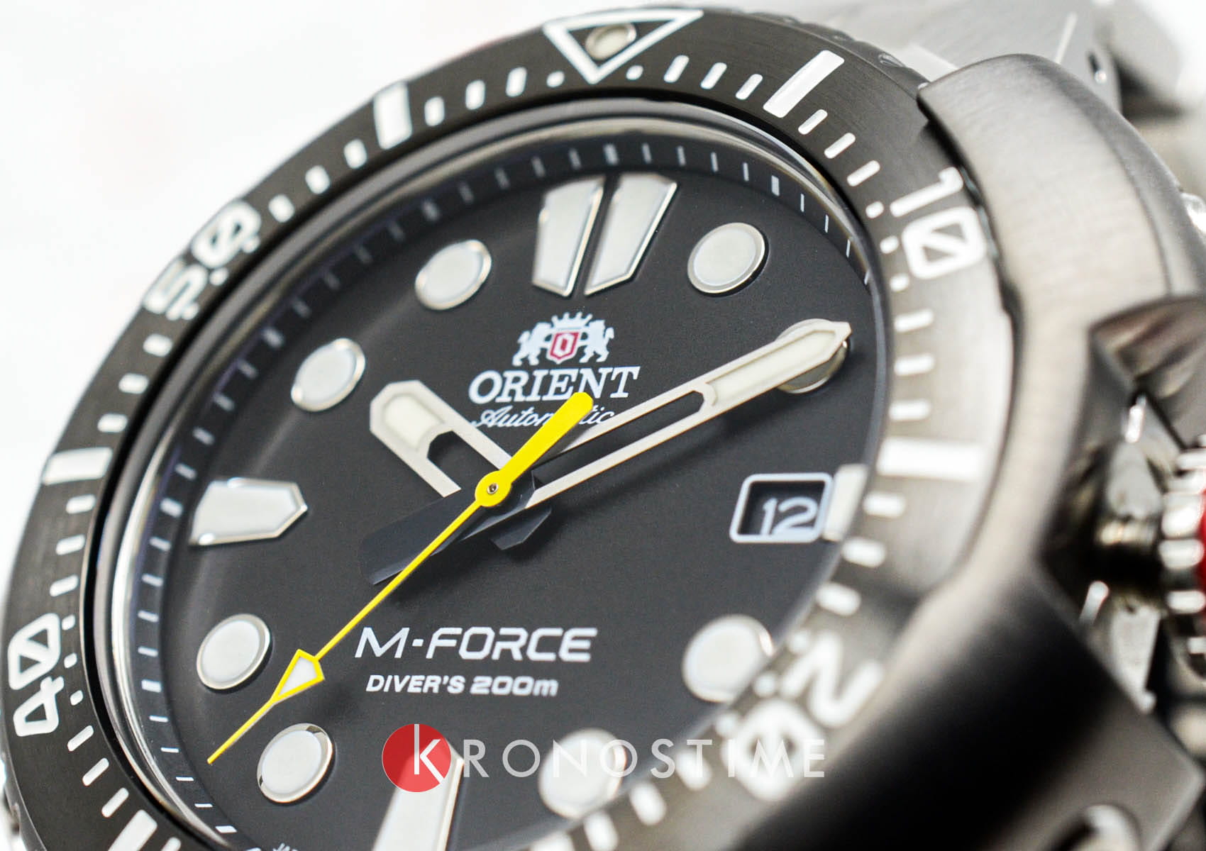 Orient Orient M-Force RA-AC0L01B (RN-AC0L01B) механические мужские часы часы крупный план серый циферблата