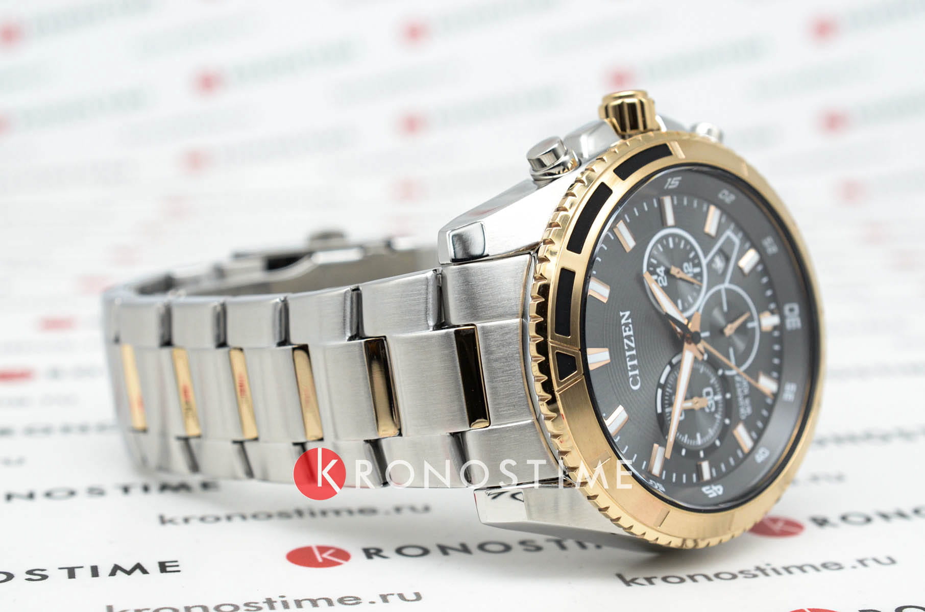Citizen Citizen Chronograph AN8204-59H, chronograph citizen япония мужские часы на браслете нержавеющая сталь с ip-покрытием боковой вид