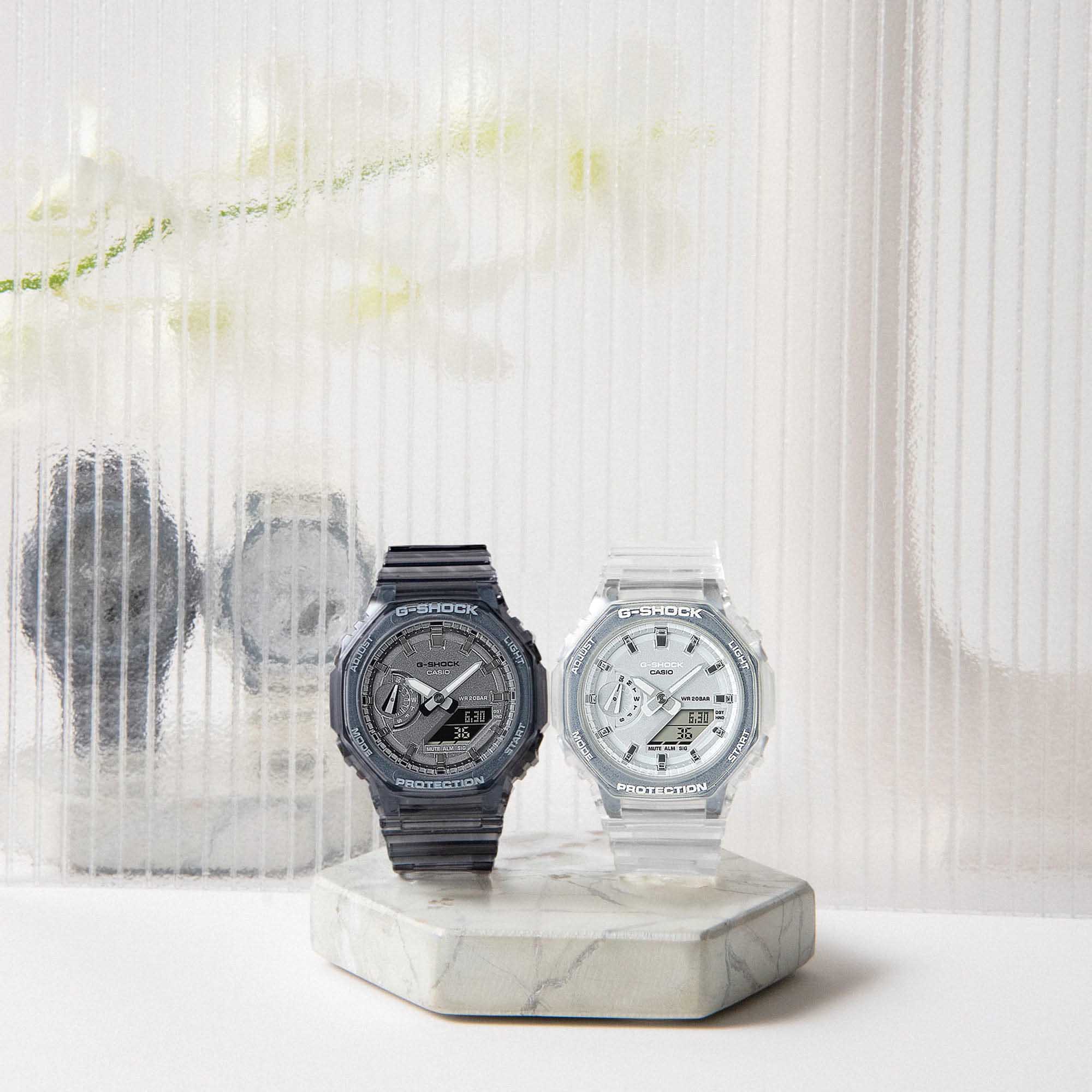 Casio Casio G-Shock GMA-S2100SK-7A мужские часы белый циферблат на запястье