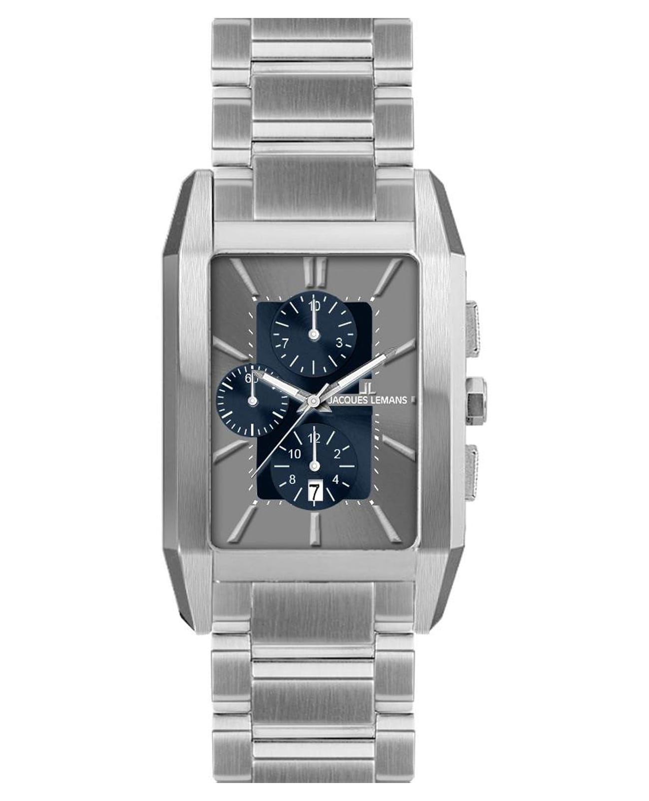 Jacques Lemans Jacques Lemans Classic 1-2161K  1-2161K кварцевые мужские часы  циферблат, браслет нержавеющая сталь — вид спереди