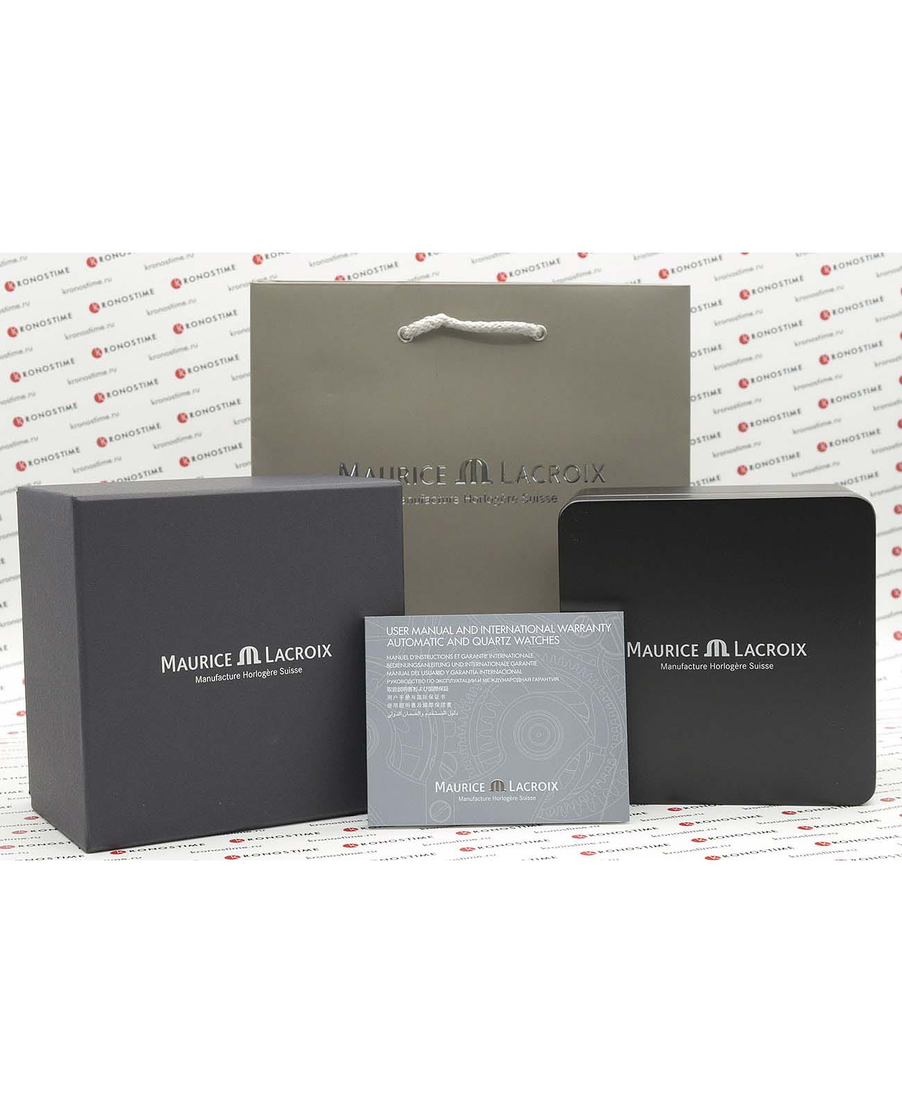 Maurice Lacroix Maurice Lacroix Aikon Chronograph AI1018-SS002-330-1 кварцевые мужские часы часы крупный план черный циферблата